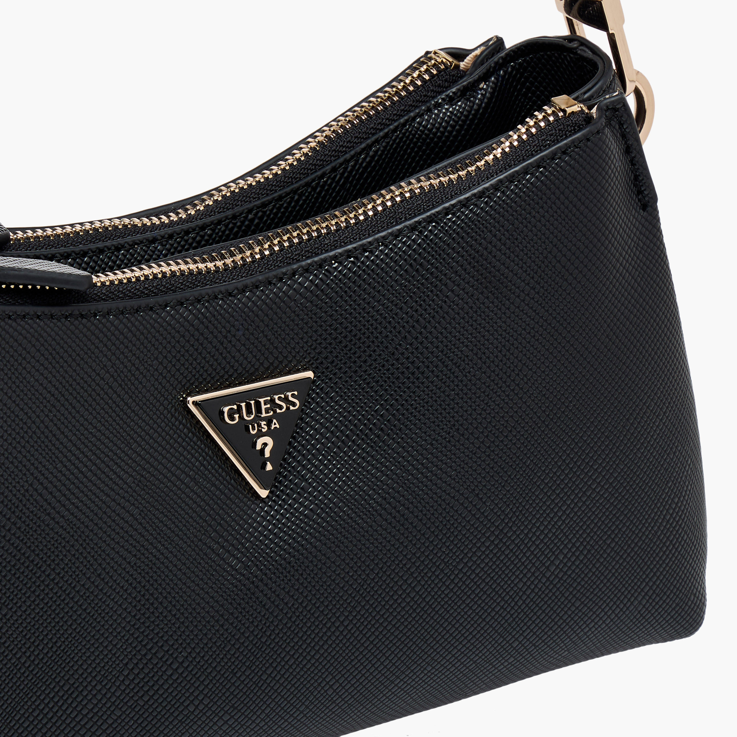 Guess Noelle II Textured Shoulder Bag with Zip Closure-women-bagsandwallets-handbags-image-5