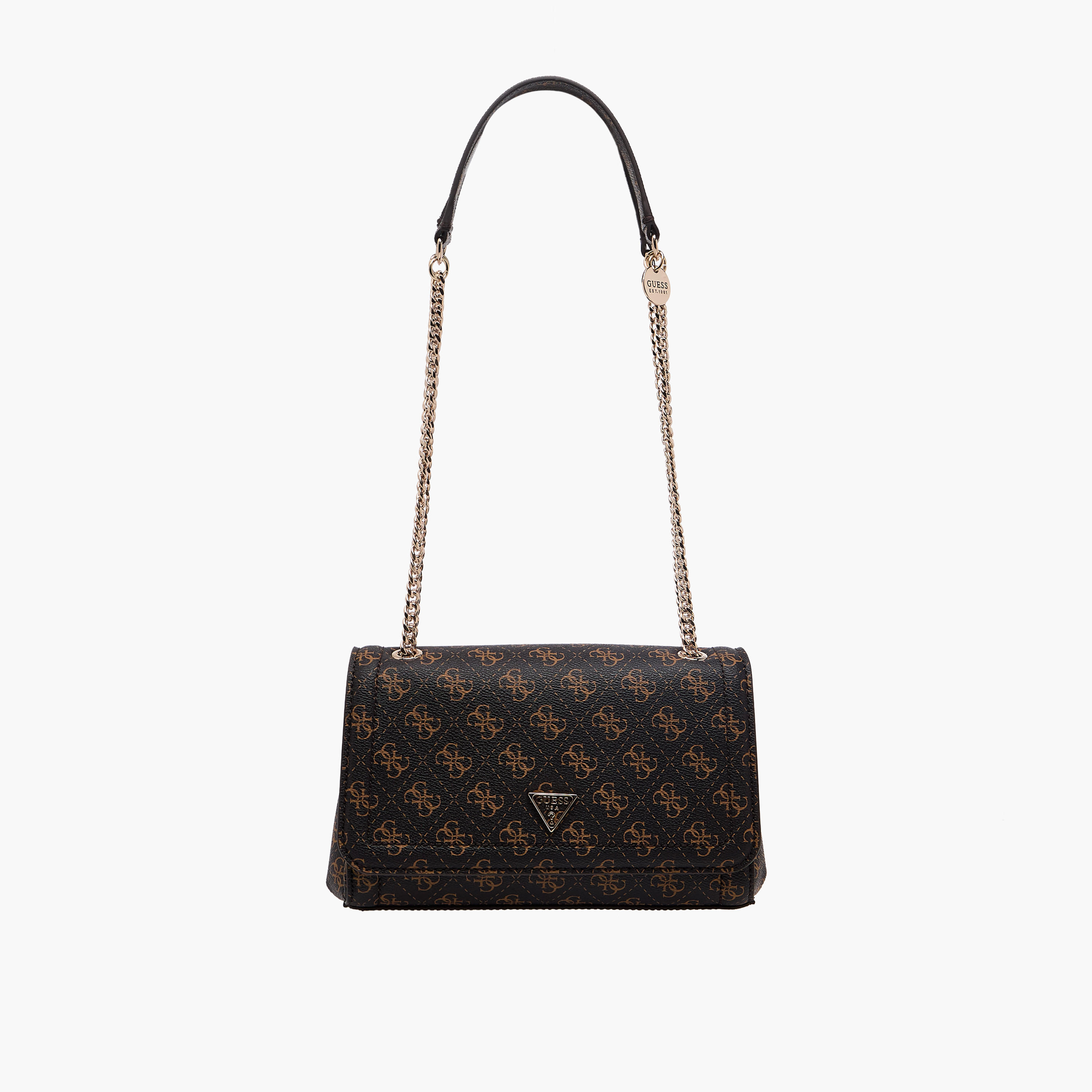 Guess Noelle II Printed Shoulder Bag with Chain Strap-women-bagsandwallets-handbags-image-1