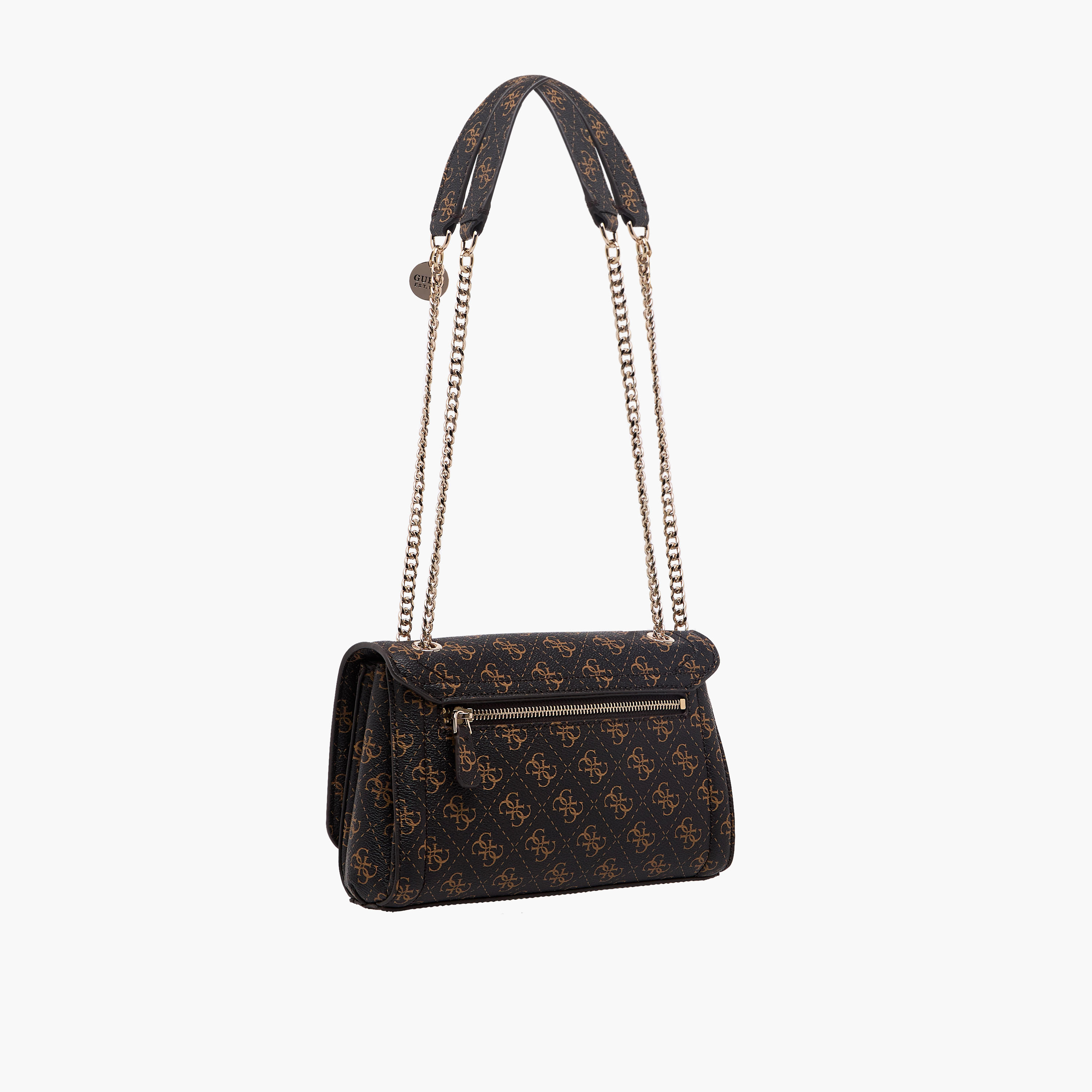 Guess Noelle II Printed Shoulder Bag with Chain Strap-women-bagsandwallets-handbags-image-4