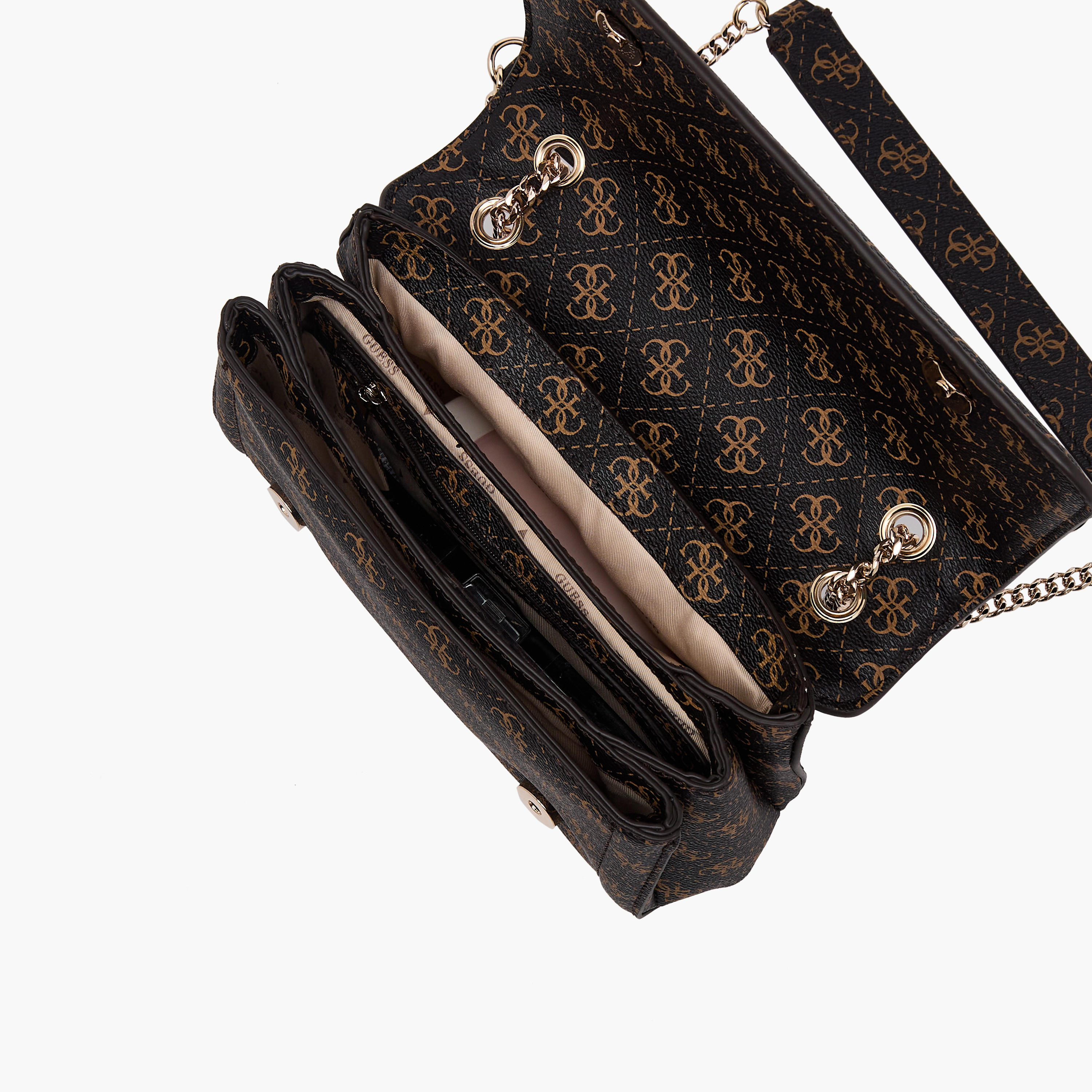 Guess Noelle II Printed Shoulder Bag with Chain Strap-women-bagsandwallets-handbags-image-9