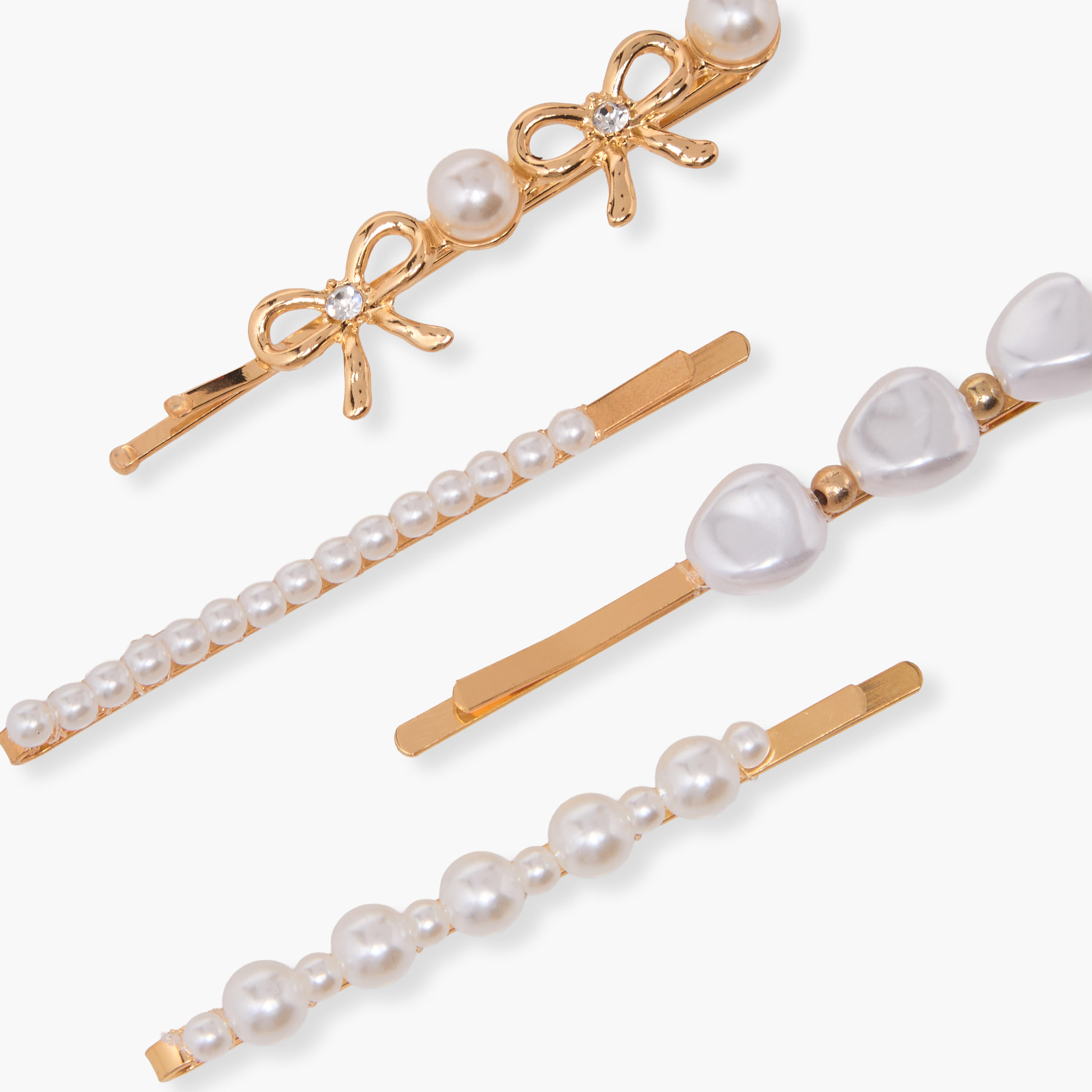 طقم دبابيس شعر مزين من 4 قطع-women-hairaccessories-hairpins-image-4