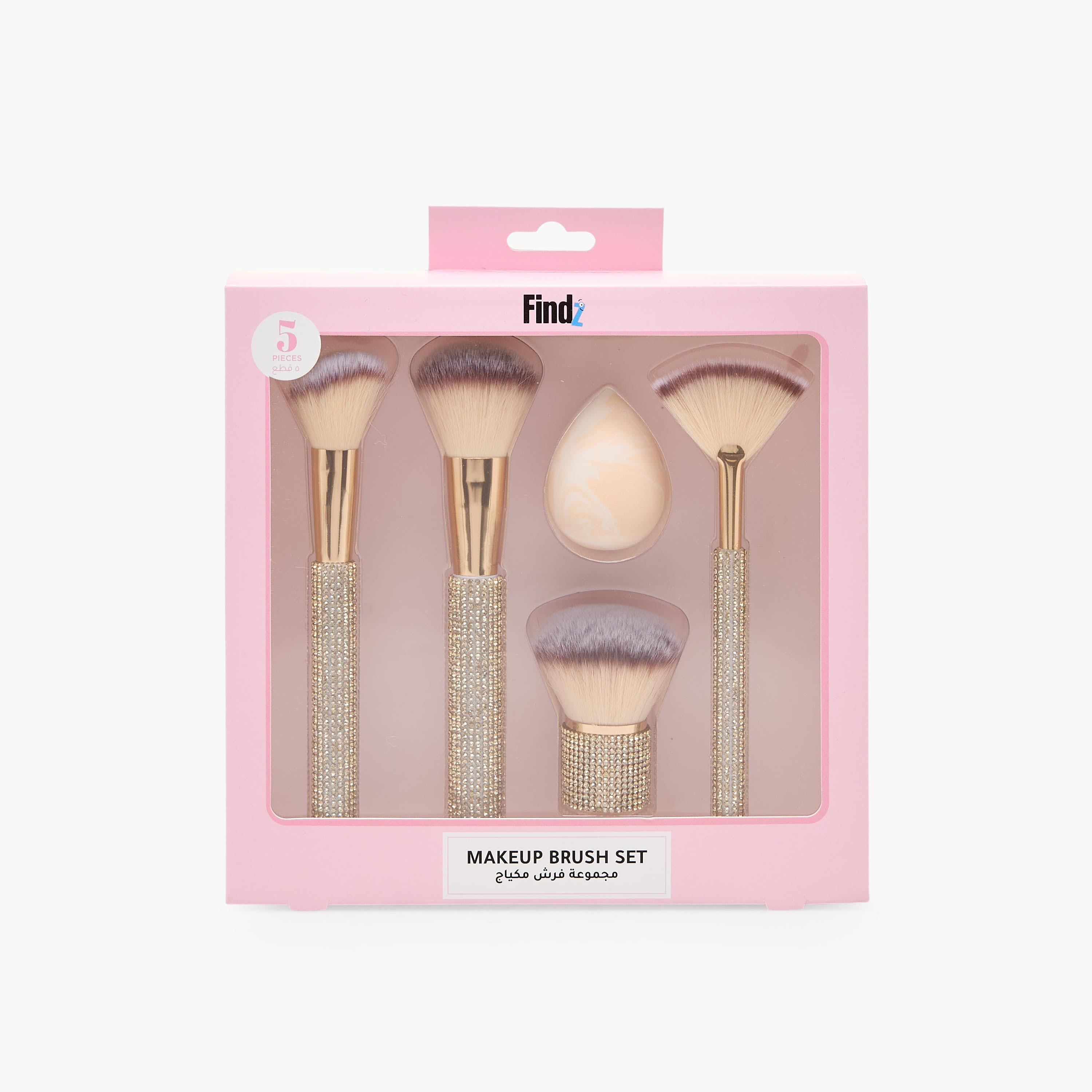 طقم فرش مكياج 5 قطع مزينة من فايندز-beautyandpersonalcare-makeup-brushesandaccessories-brushes-image-6