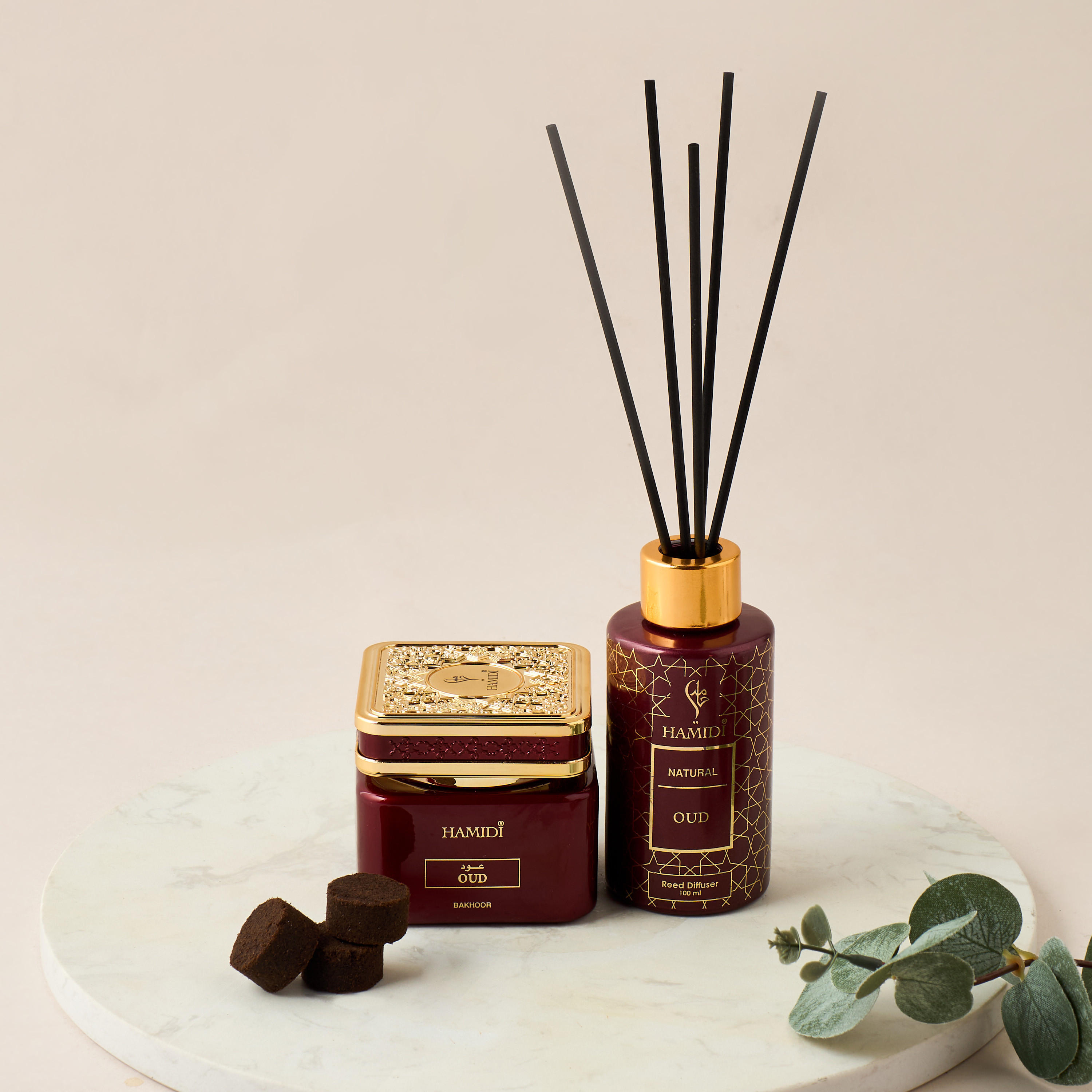 Hamidi 2-Piece Oud Natural Muattar and Reed Difuser Gift Set-household-homefragrance-fragrancegiftset-image-1