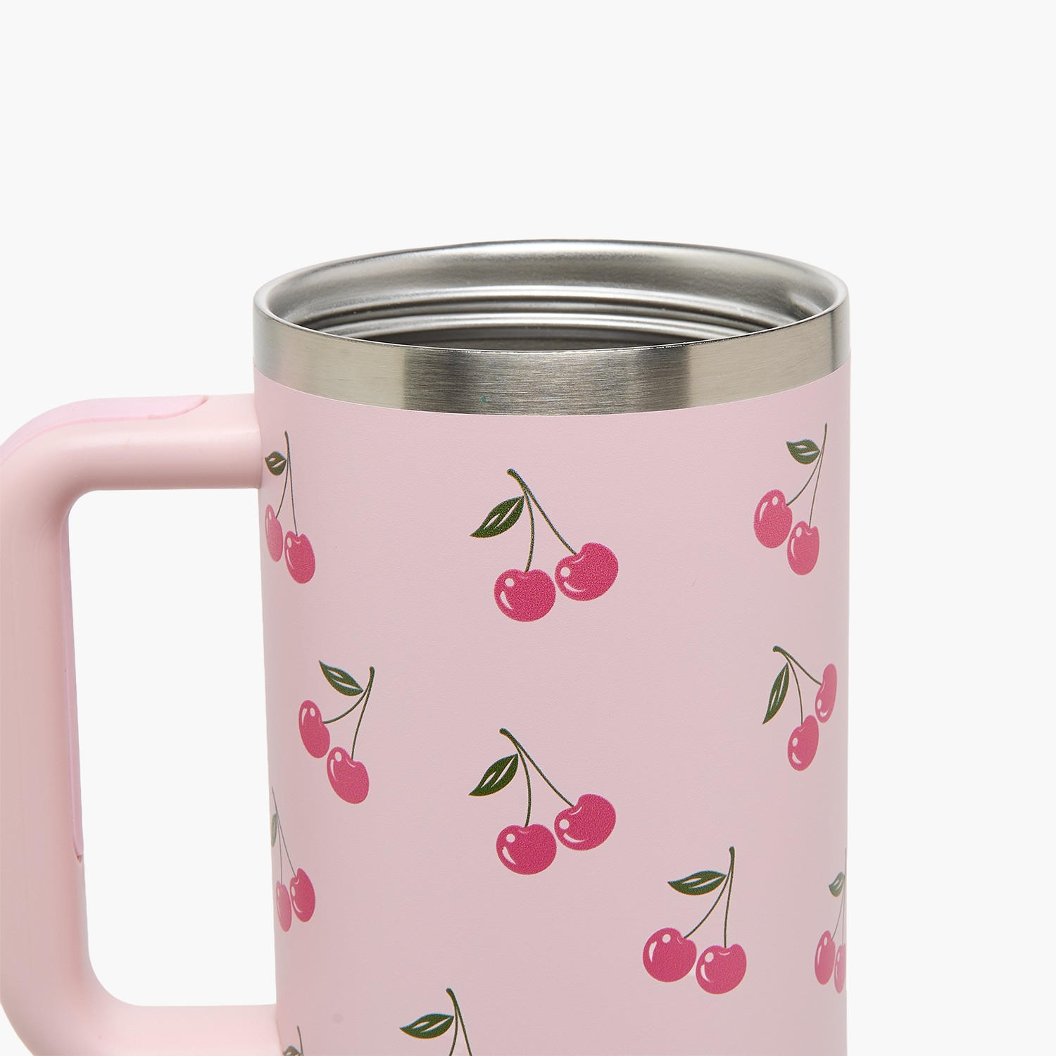 Cherry Print Double Wall Stainless Steel Tumbler with Handle-household-dining-drinkserveware-bottles-image-6