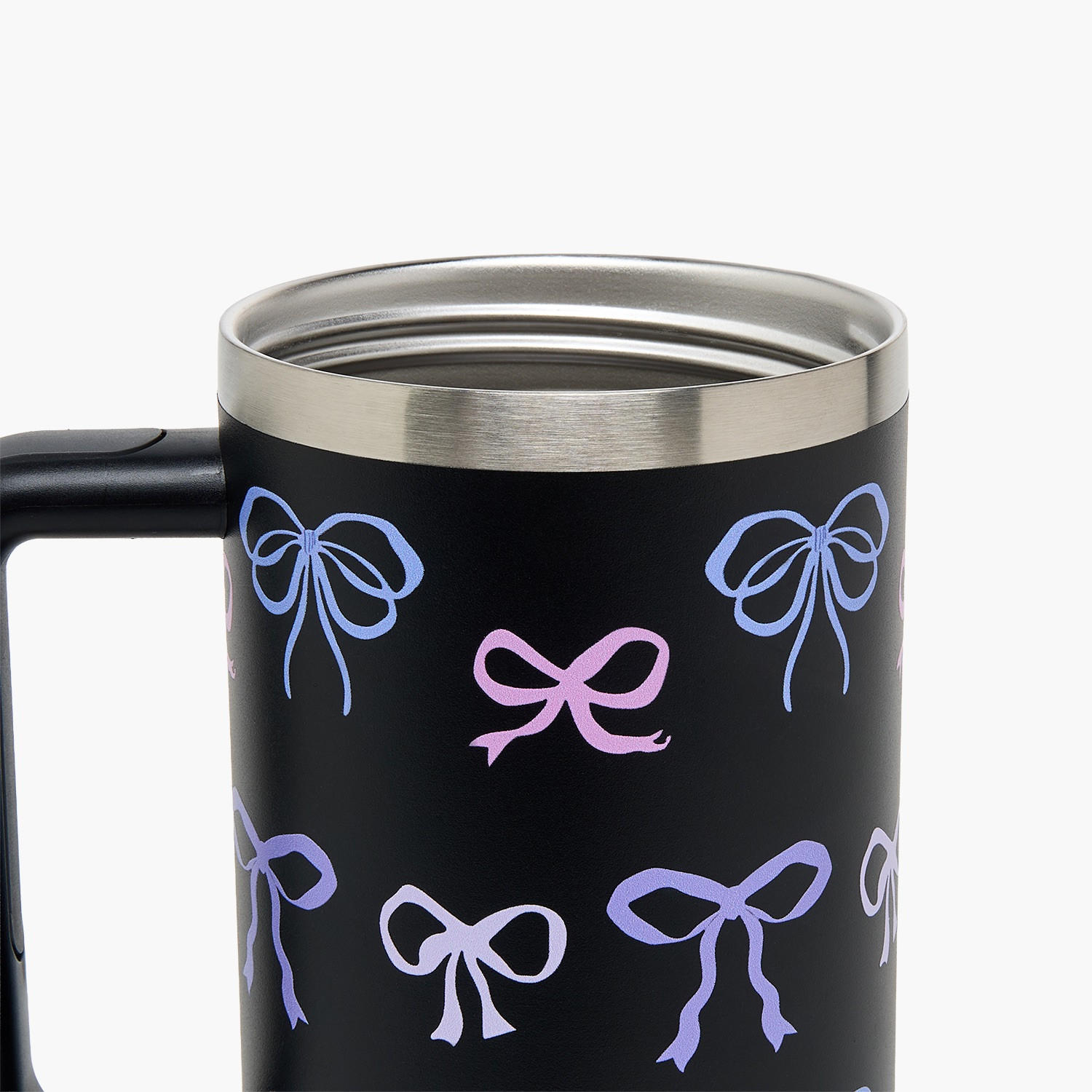 Bow Print Double Wall Stainless Steel Tumbler with Straw-household-dining-drinkserveware-bottles-image-6