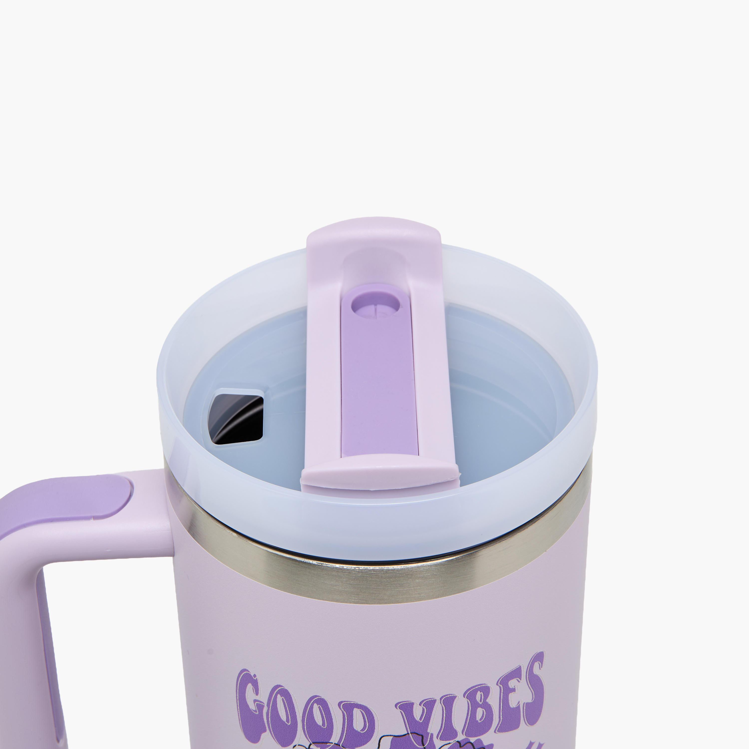 Slogan Print Double Wall Stainless Steel Tumbler with Handle-household-dining-drinkserveware-bottles-image-4