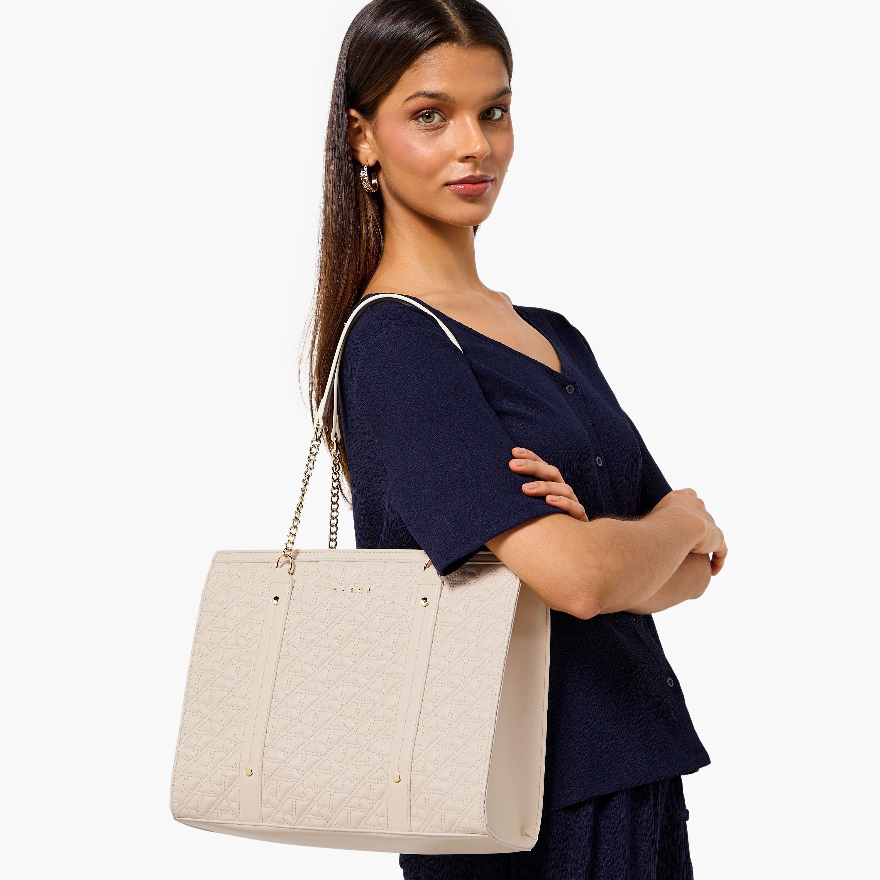 Sasha Quilted Tote Bag with Double Handle-women-bagsandwallets-handbags-image-2