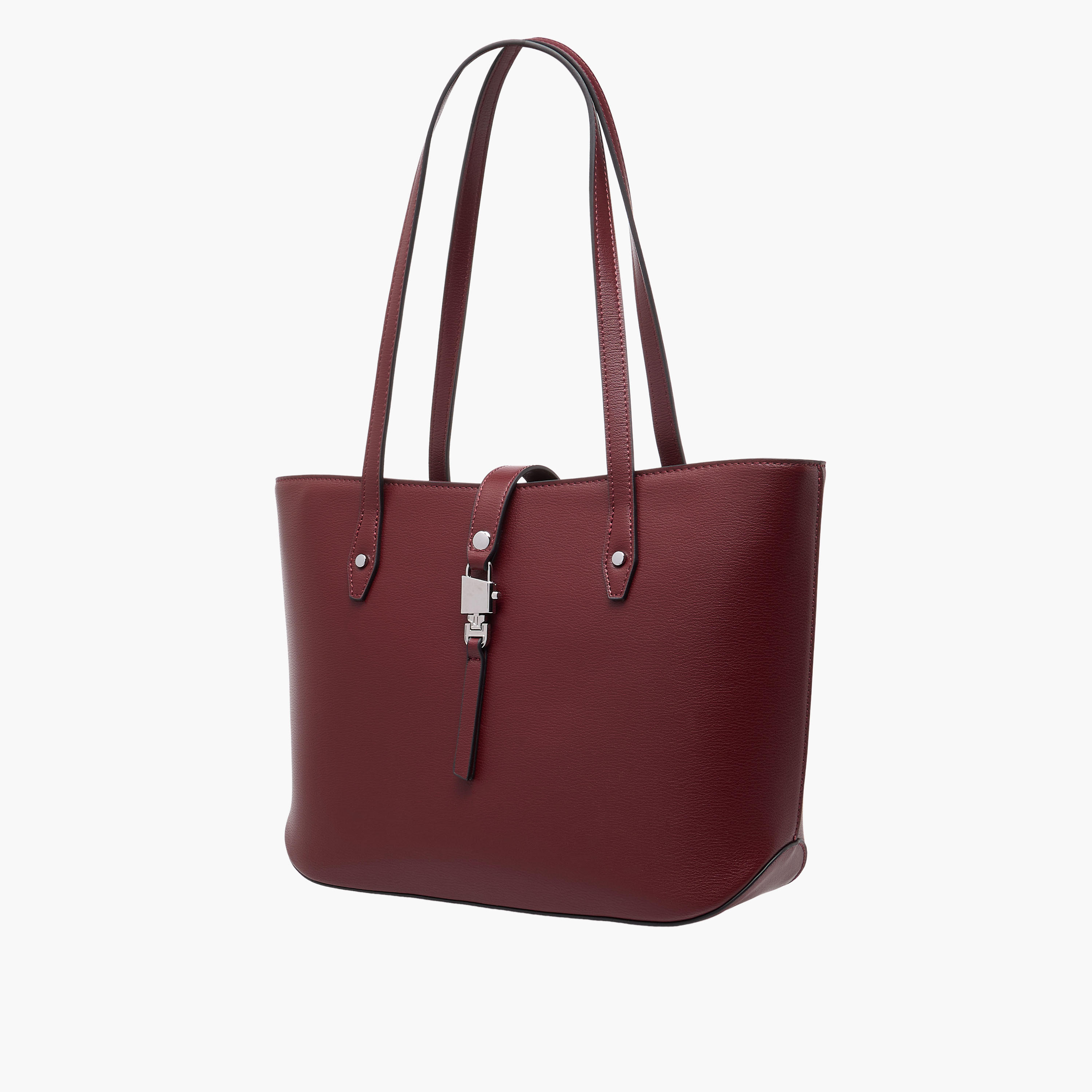 Sasha Solid Tote Bag with Double Handle-women-bagsandwallets-handbags-image-3