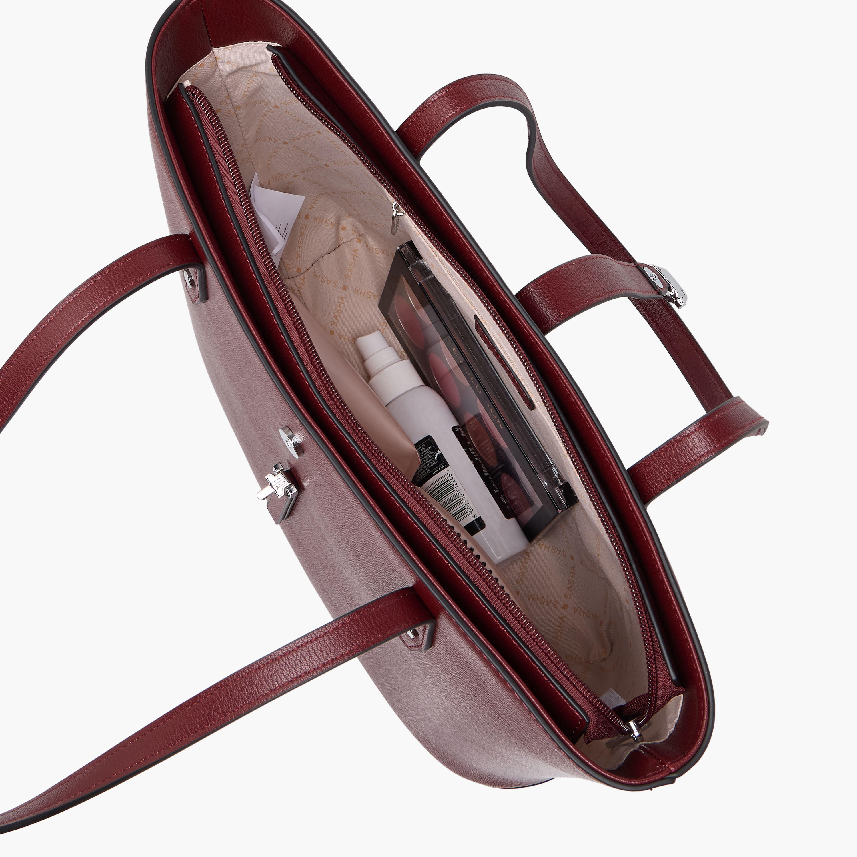 Sasha Solid Tote Bag with Double Handle-women-bagsandwallets-handbags-image-8