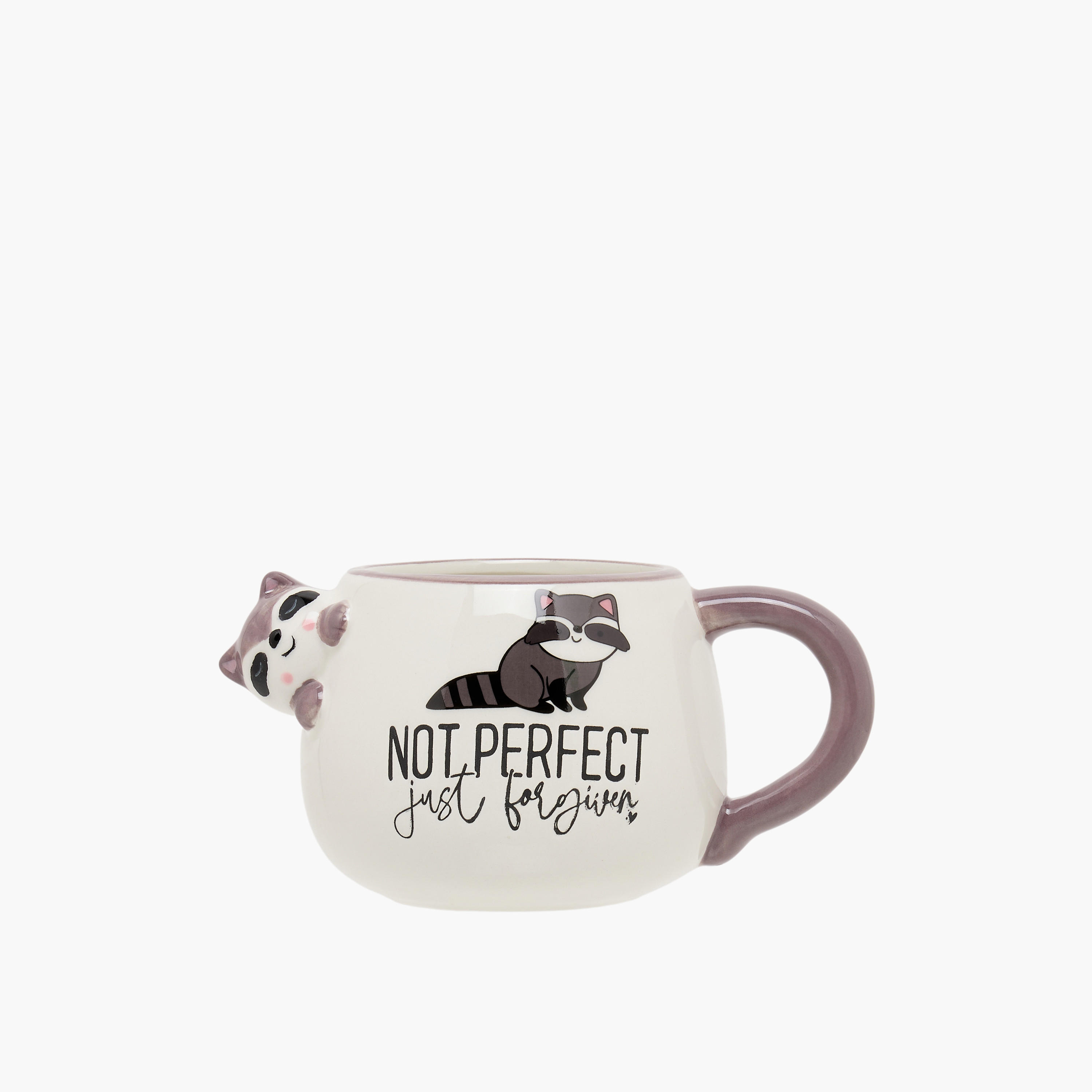 Raccoon Print Dolomite Mug - 440 ml-household-dining-teaandcoffee-mugsandcups-image-1
