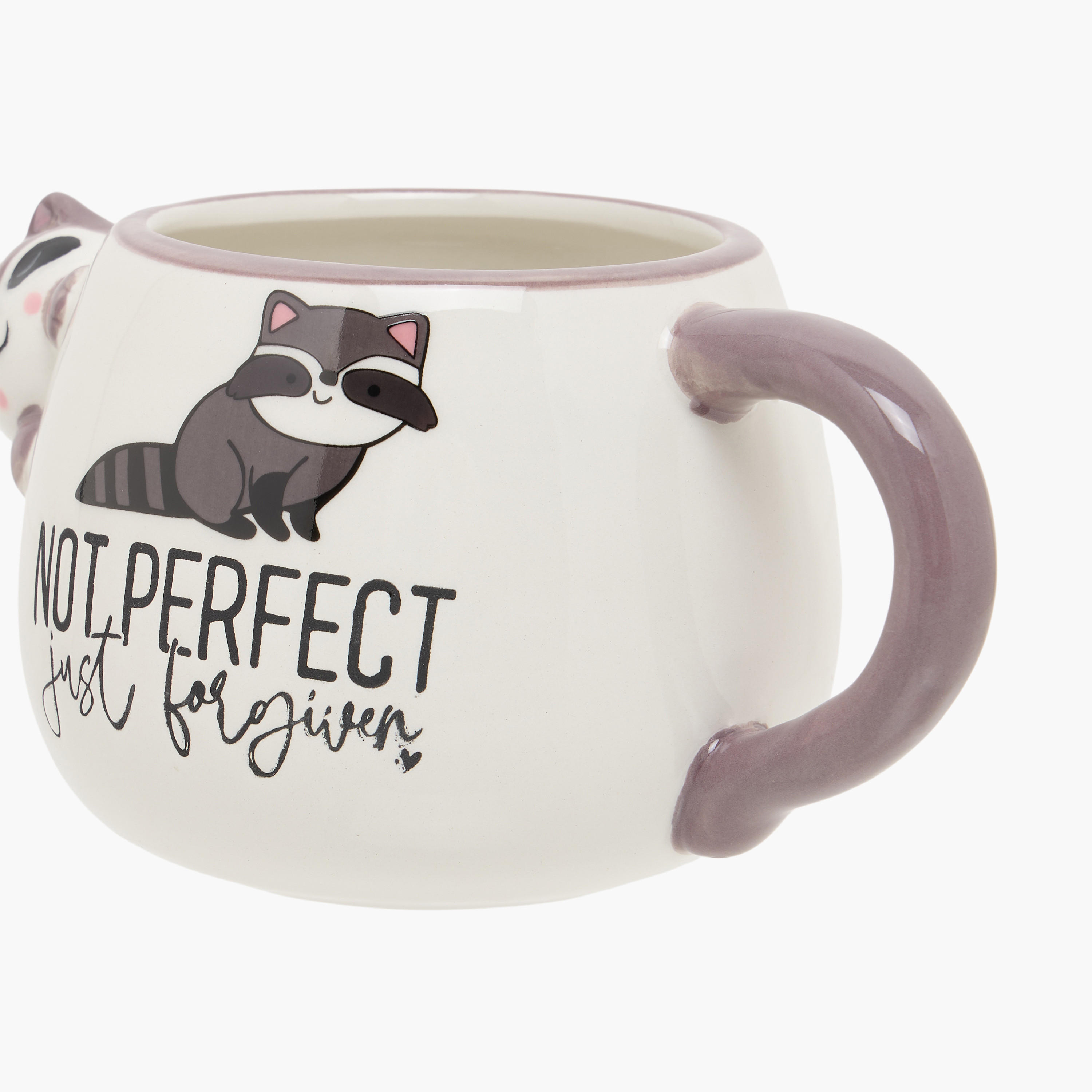 Raccoon Print Dolomite Mug - 440 ml-household-dining-teaandcoffee-mugsandcups-image-3