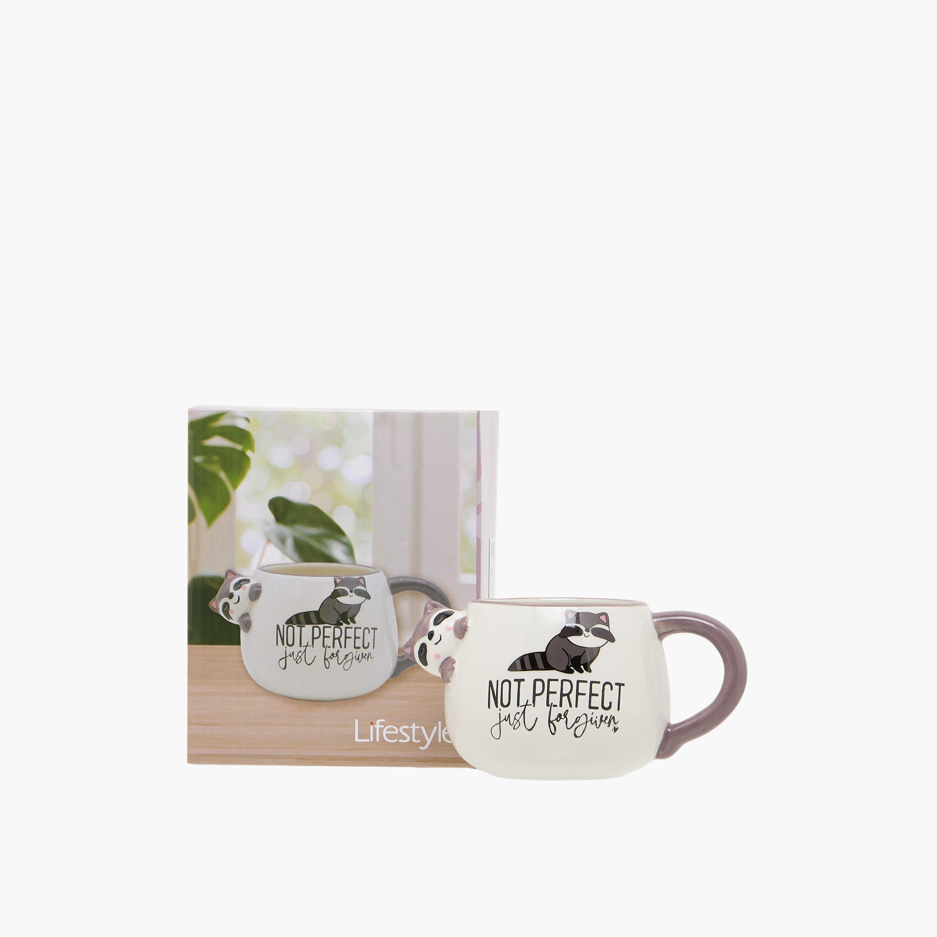 Raccoon Print Dolomite Mug - 440 ml-household-dining-teaandcoffee-mugsandcups-image-5