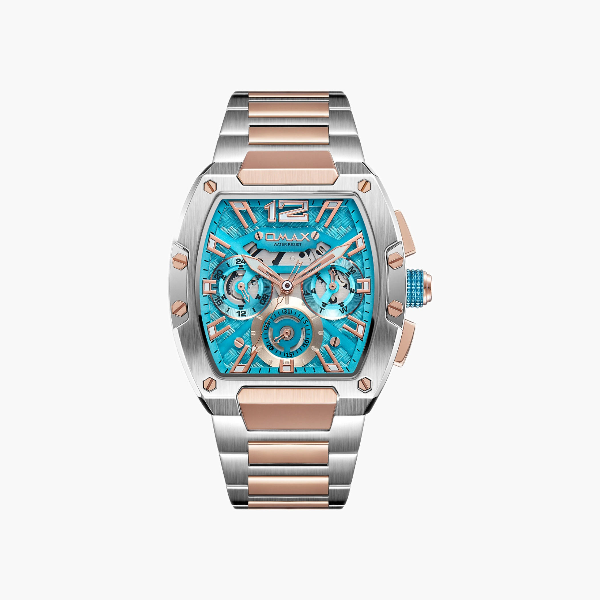 أوماكس ساعة رجالية من الستانلس ستيل بلونين-men-watchesandjewellery-watches-image-1