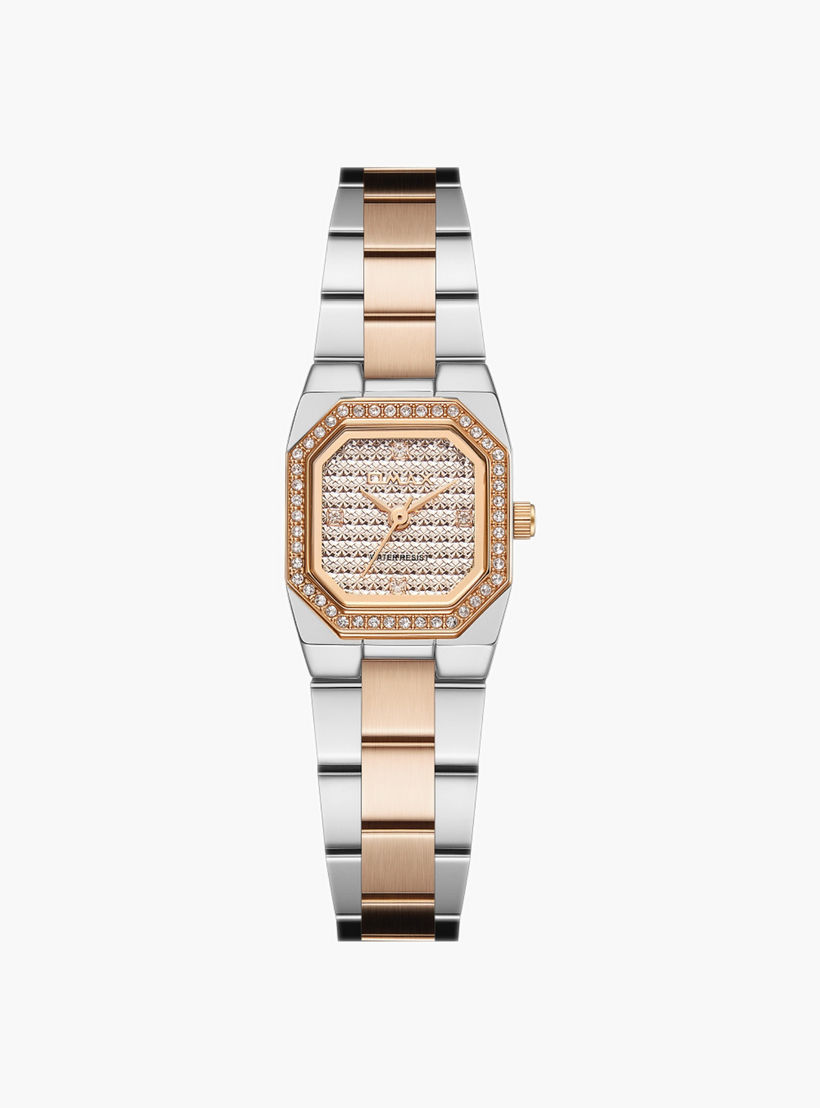OMAX Two-Tone Metal Strap Watch-women-watchesandjewellery-watches-image-1