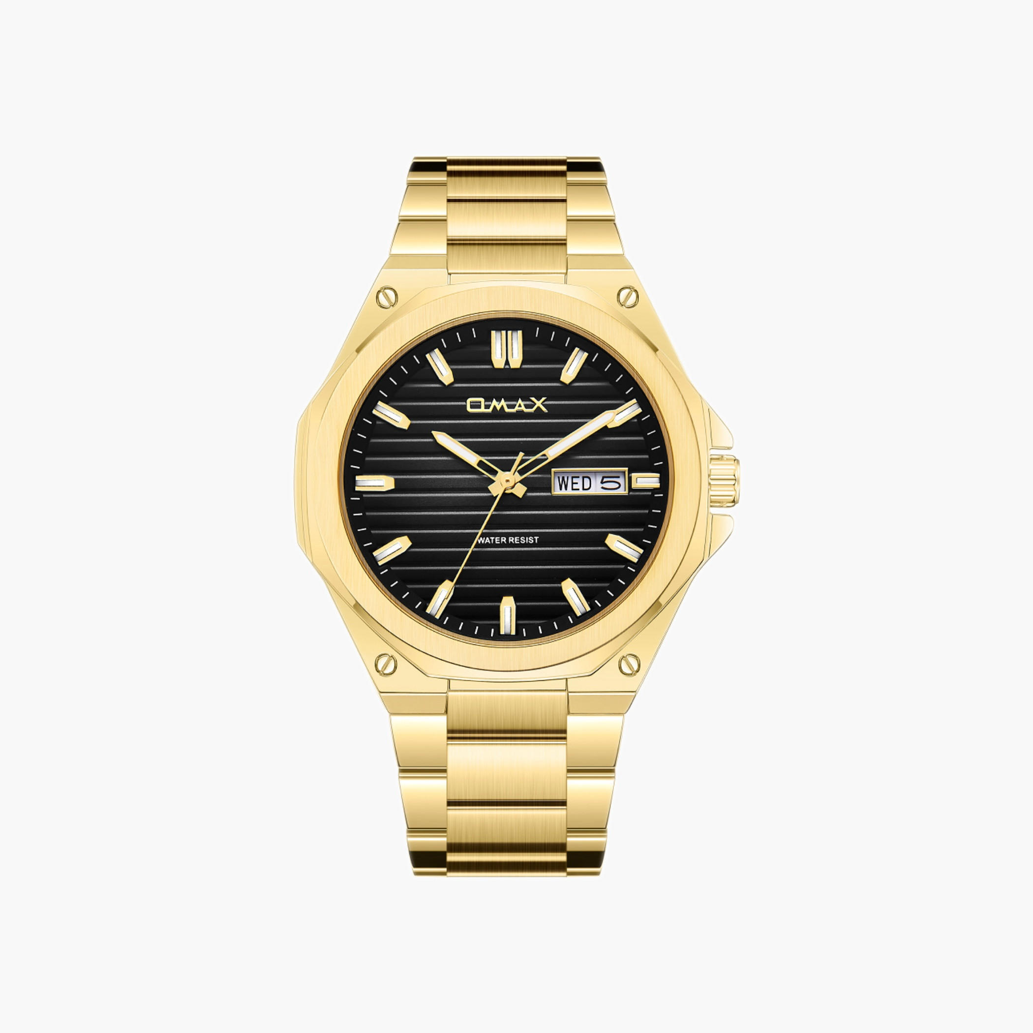 أوماكس ساعة يد رجالية تناظرية ذهبية اللون-men-watchesandjewellery-watches-image-1