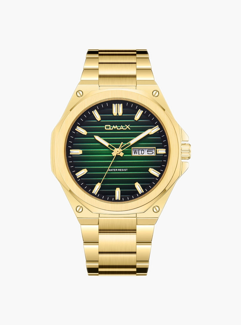 أوماكس ساعة يد رجالية تناظرية ذهبية اللون-men-watchesandjewellery-watches-image-1