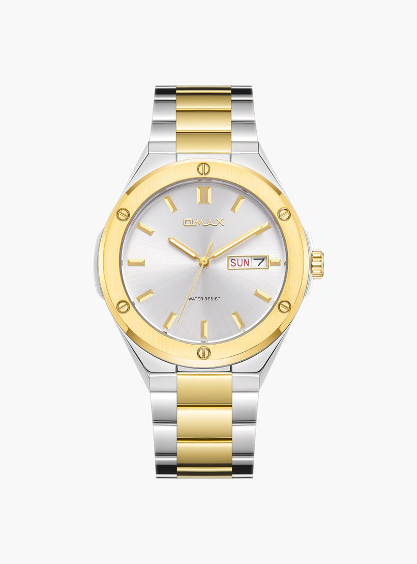 OMAX Two-Tone Stainless Steel Men's Watch-men-watchesandjewellery-watches-image-1