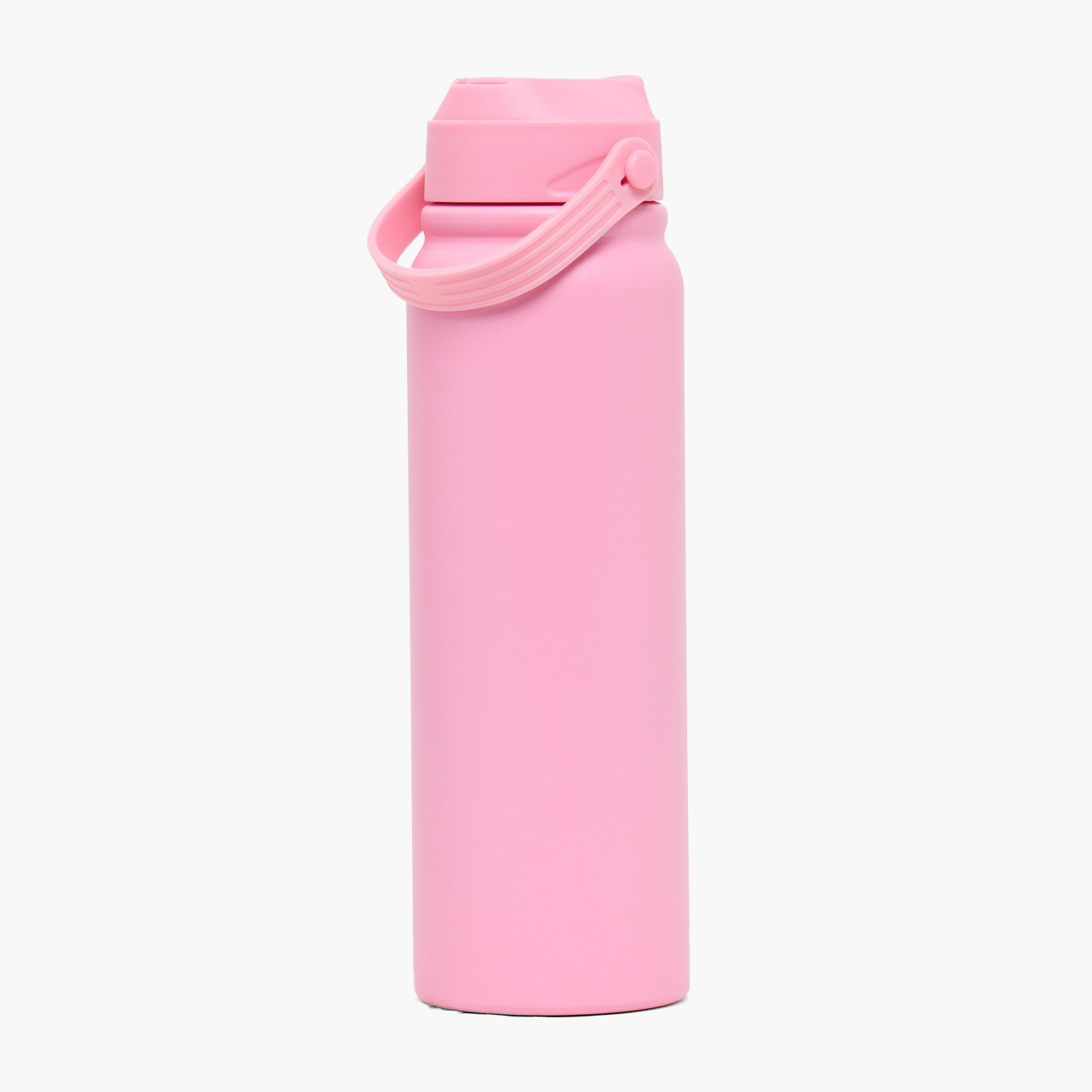 Solid Stainless Steel Water Bottle with Flip Spout and Handle - 800 ml-school-waterbottles-image-3