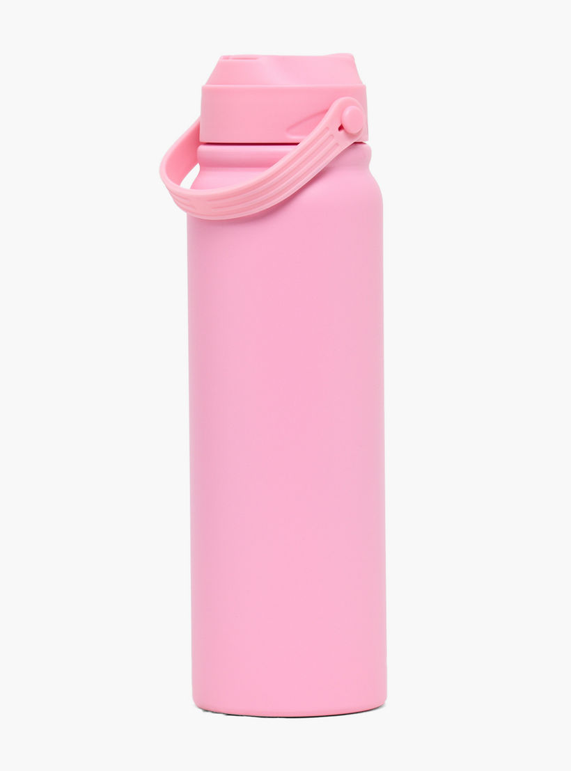 Solid Stainless Steel Water Bottle with Flip Spout and Handle - 800 ml-school-waterbottles-image-3