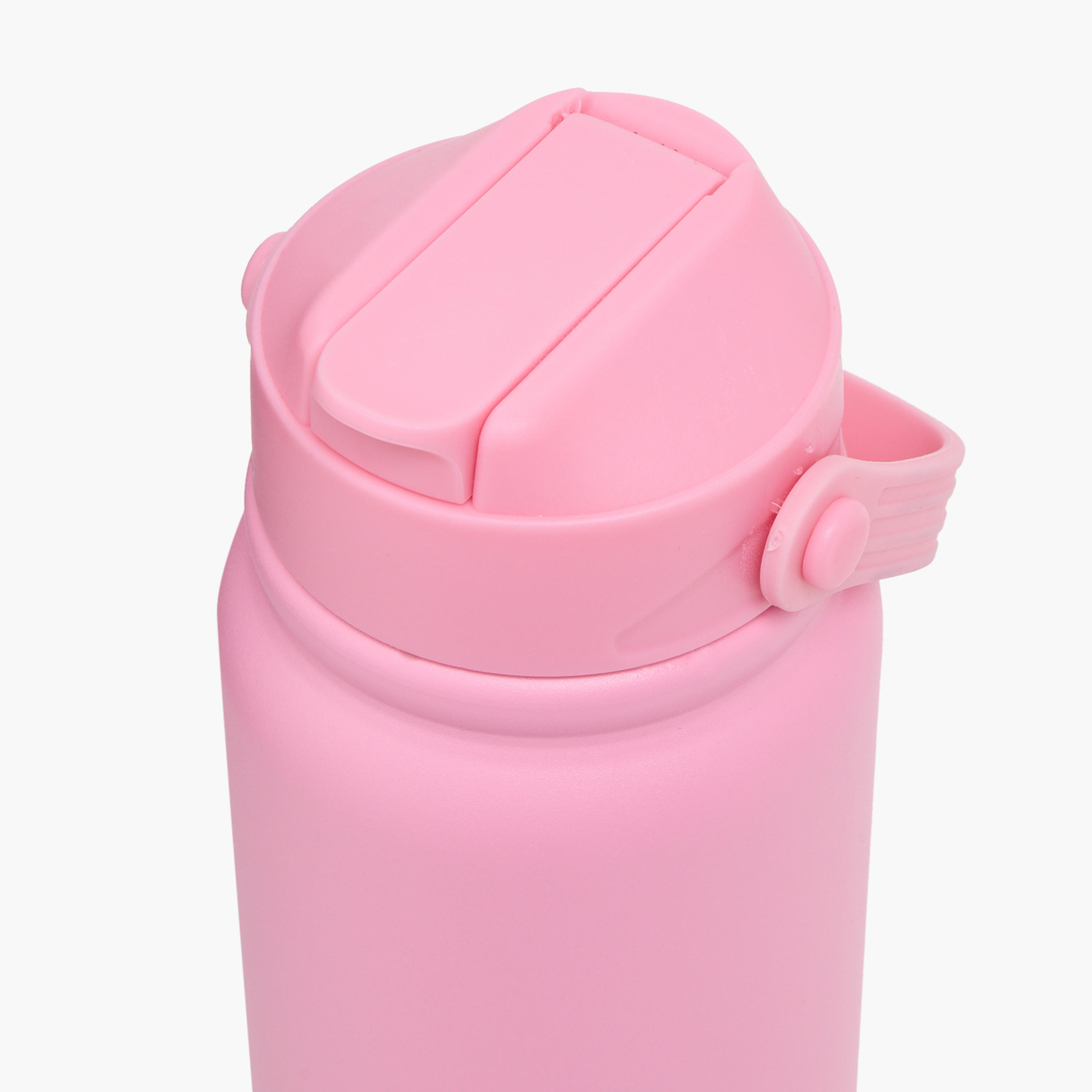 Solid Stainless Steel Water Bottle with Flip Spout and Handle - 800 ml-school-waterbottles-image-4