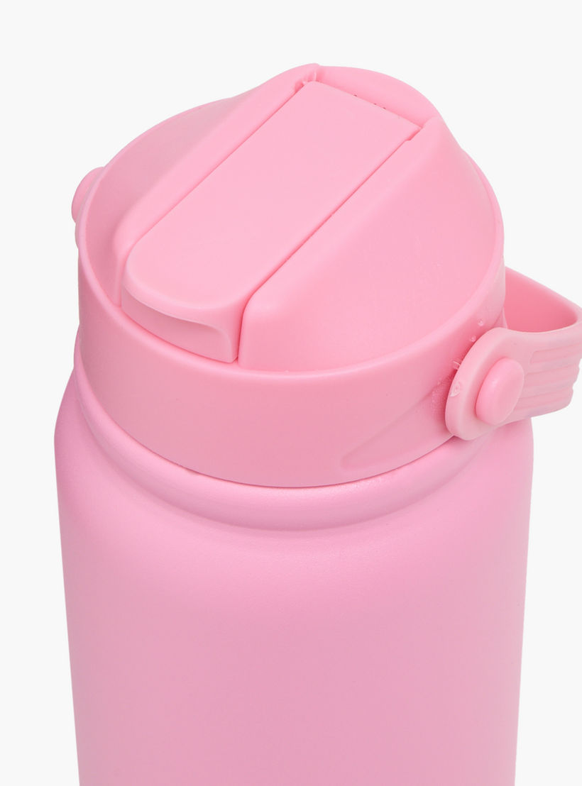 Solid Stainless Steel Water Bottle with Flip Spout and Handle - 800 ml-school-waterbottles-image-4