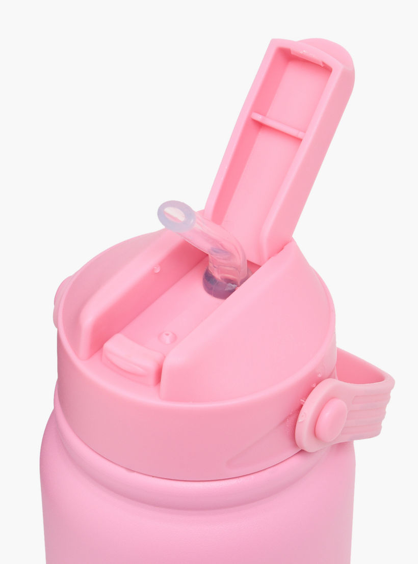 Solid Stainless Steel Water Bottle with Flip Spout and Handle - 800 ml-school-waterbottles-image-6