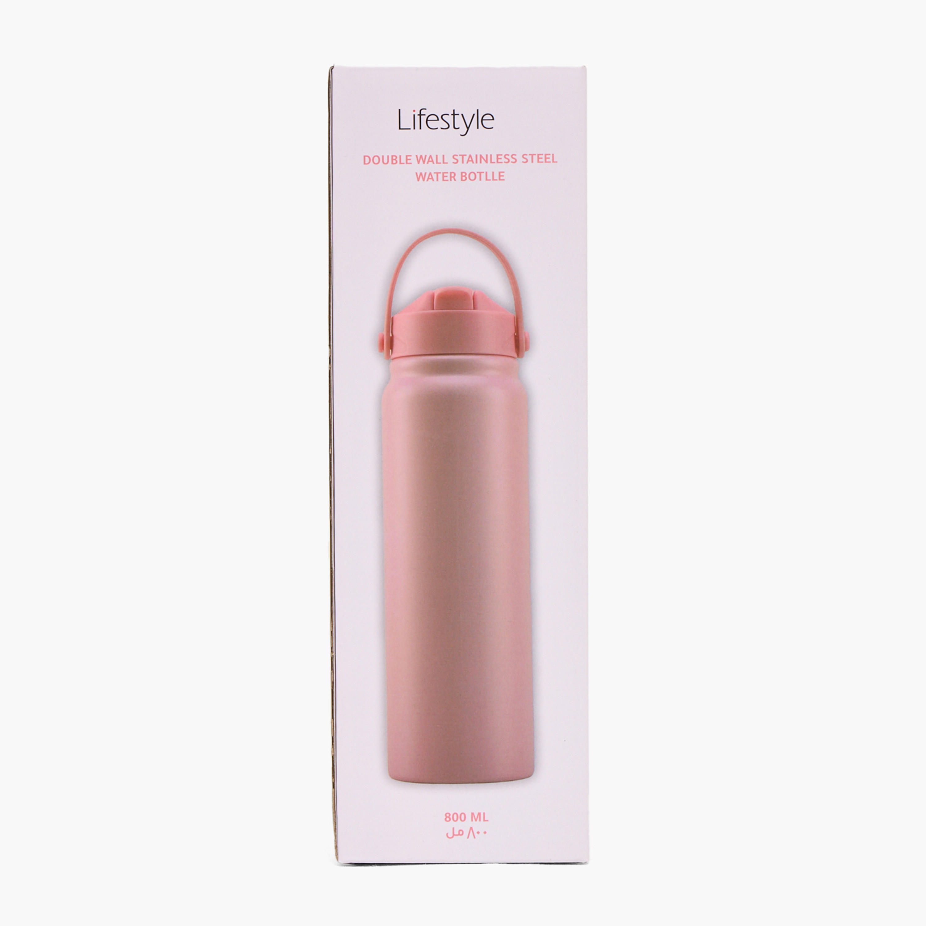 Solid Stainless Steel Water Bottle with Flip Spout and Handle - 800 ml-school-waterbottles-image-7