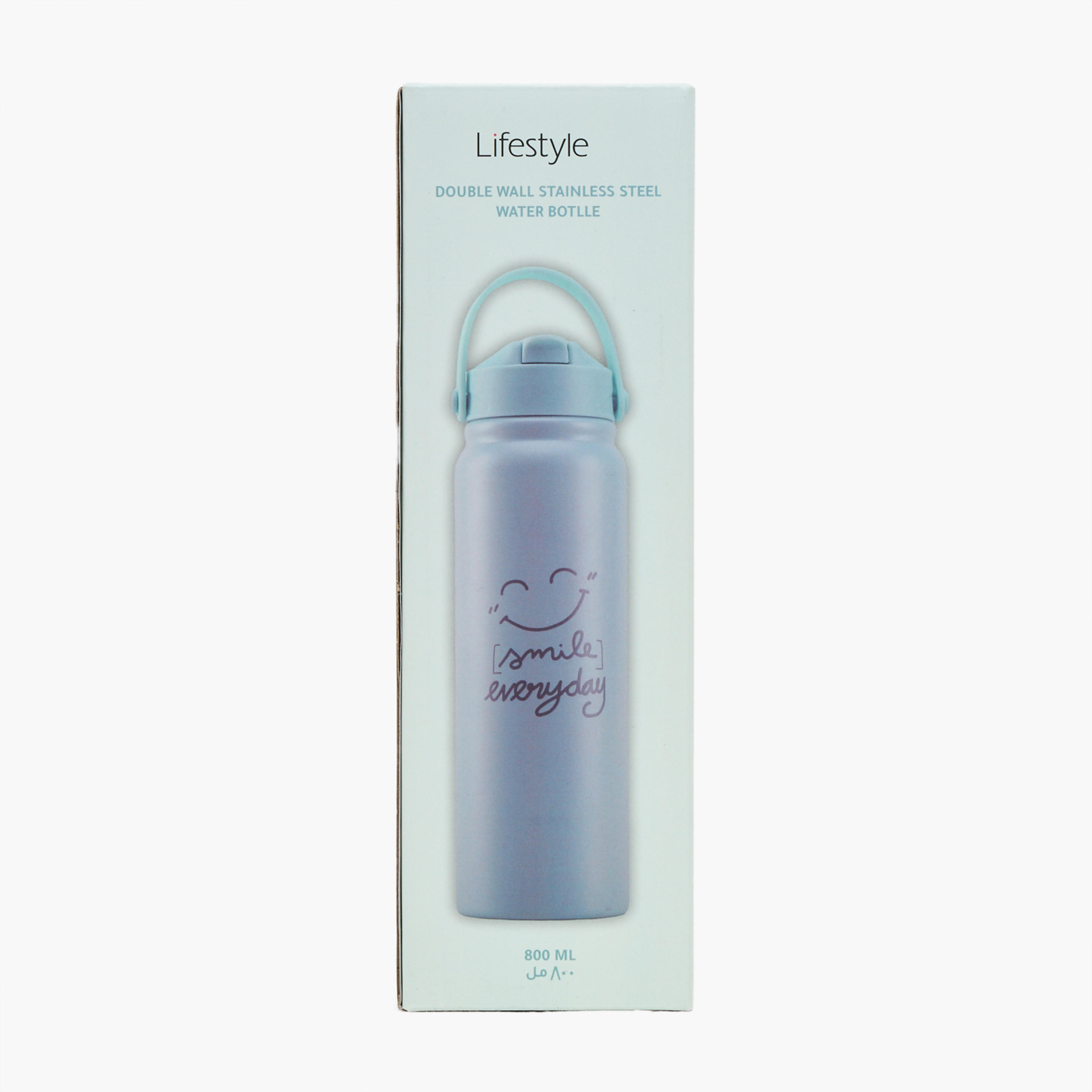 Slogan Print Stainless Steel Water Bottle with Flip Spout and Handle - 800 ml-school-waterbottles-image-7