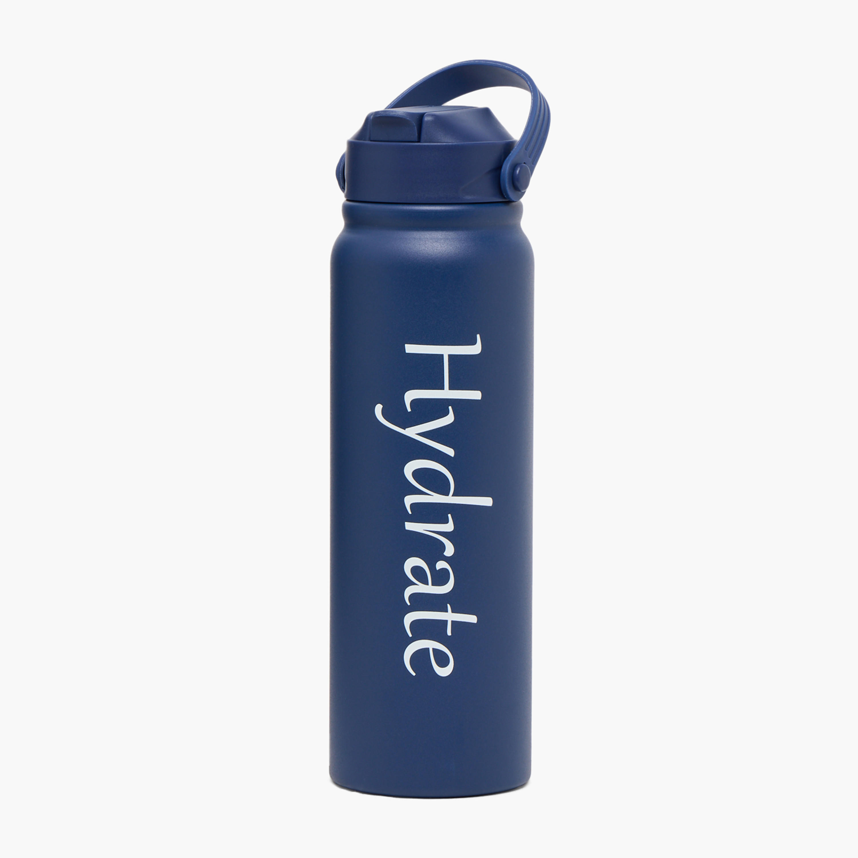 Printed Stainless Steel Water Bottle with Flip Spout and Handle - 800 ml-school-waterbottles-image-1