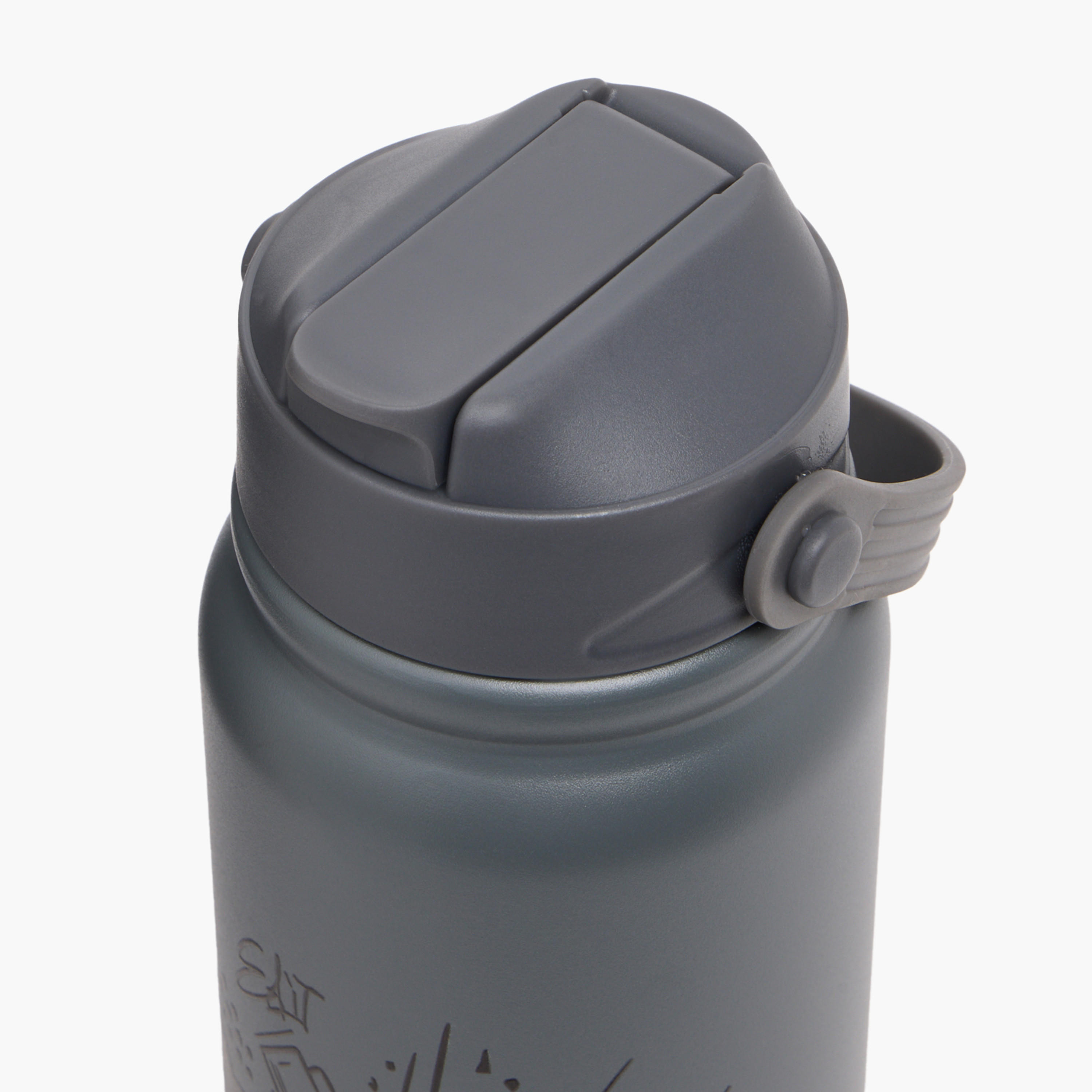 Football Print Stainless Steel Water Bottle with Flip Spout and Handle - 800 ml-school-waterbottles-image-4