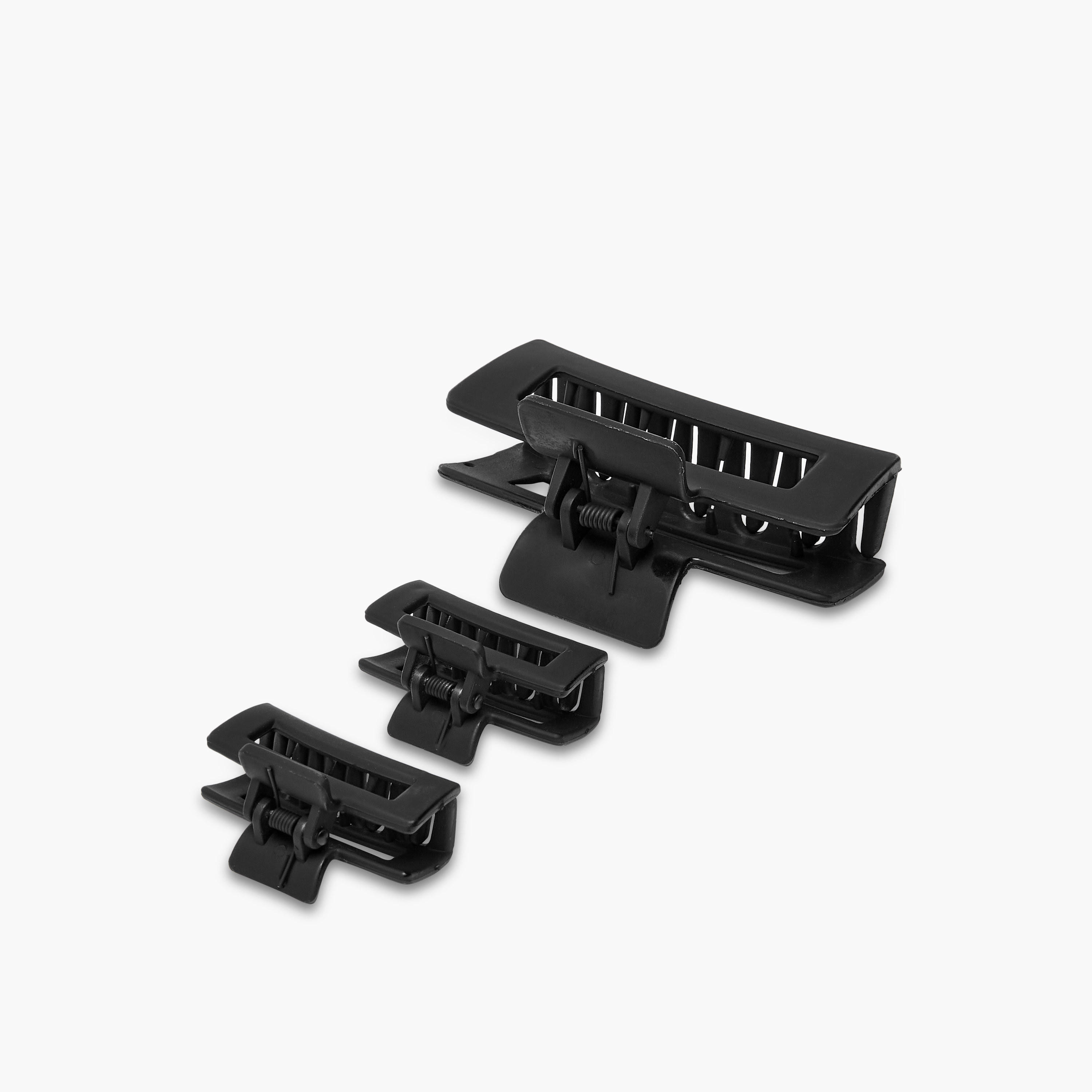 Pack of 3 Rectangular Hair Clamps with Matte Finish-women-hairaccessories-clamps-image-5