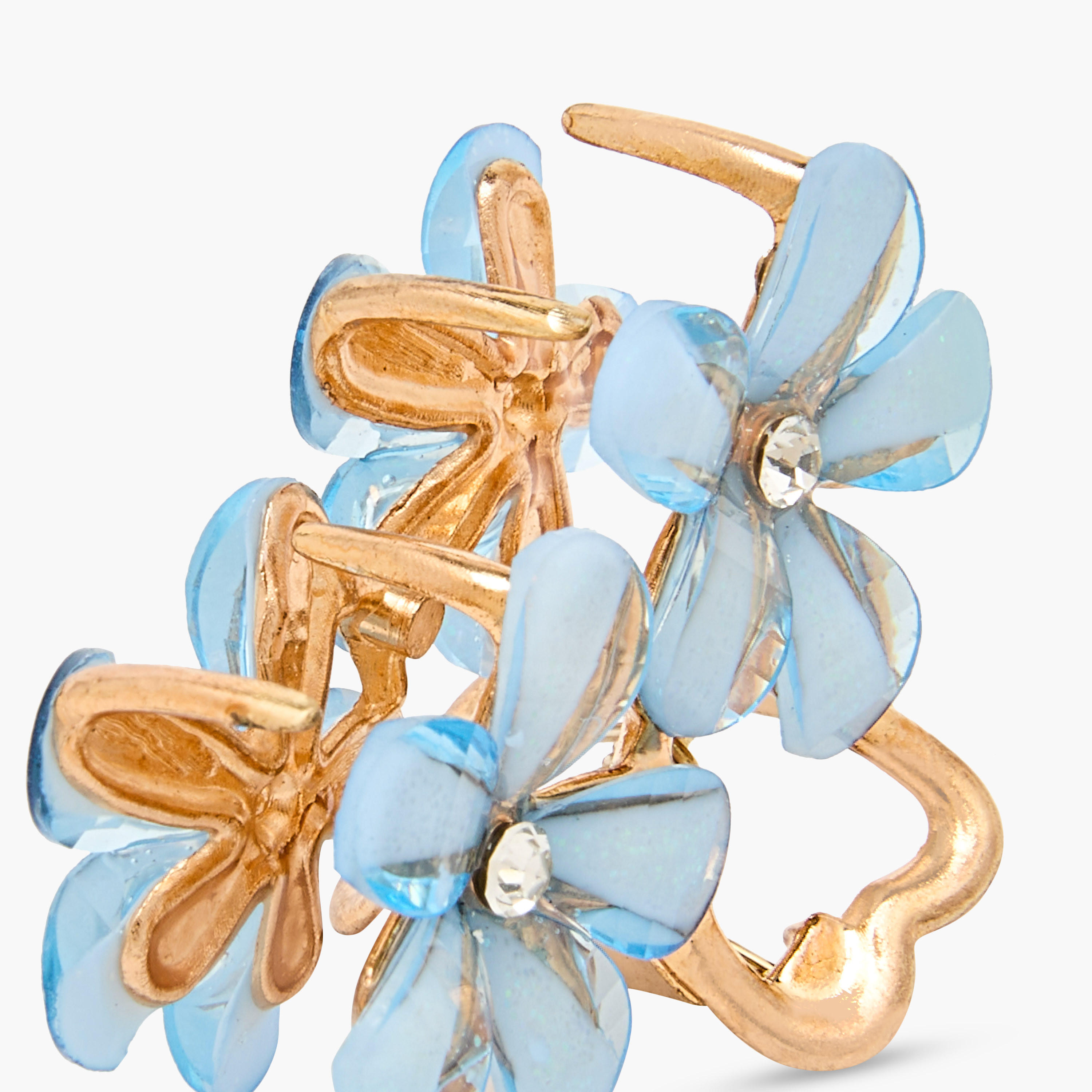 Pack of 2 Floral Hair Clamp with Embellishment-women-hairaccessories-clamps-image-5