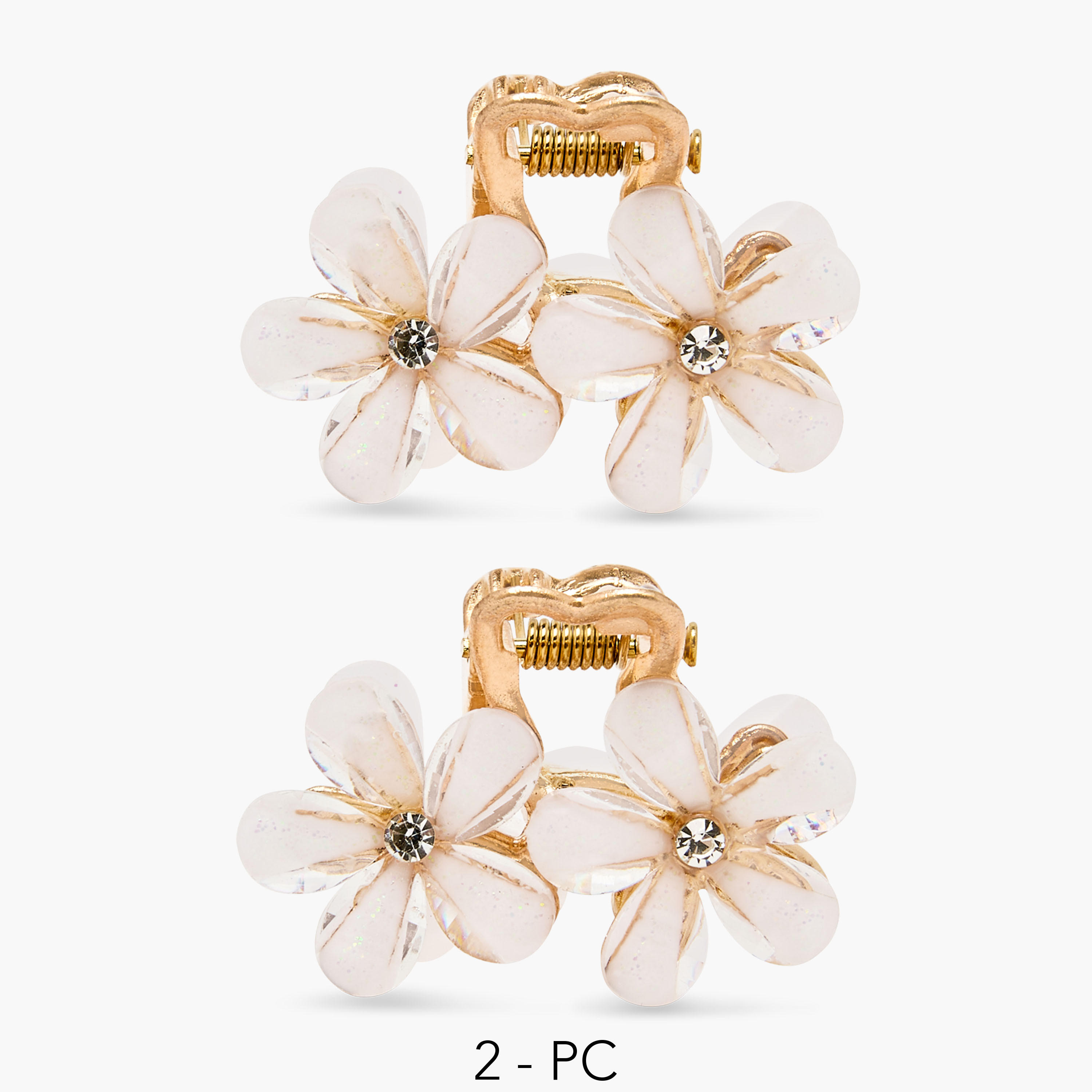 طقم مشابك شعر زهرية مزينة من قطعين-women-hairaccessories-clamps-image-1