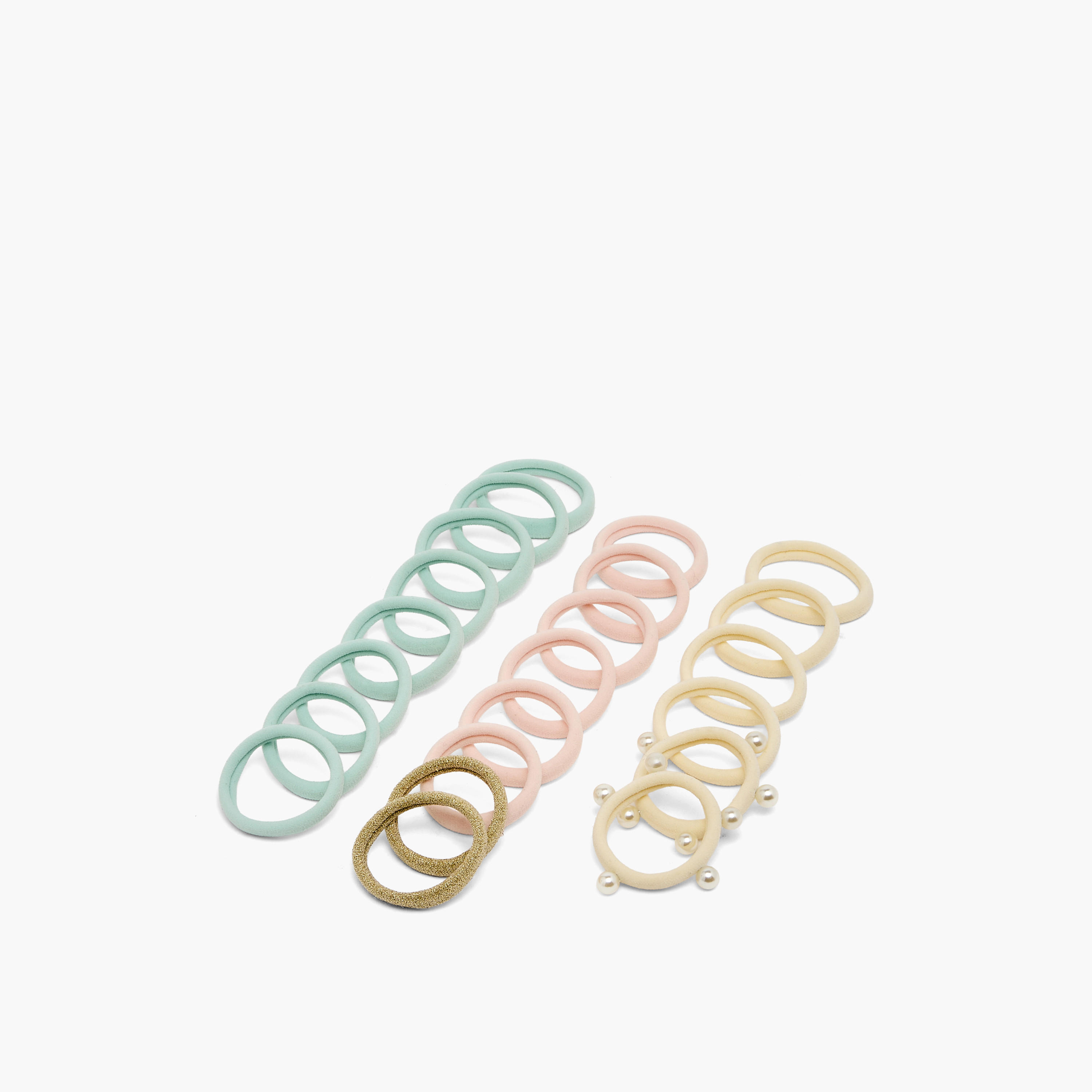 Pack of 22 Textured Hair Tie-women-hairaccessories-bands-image-2