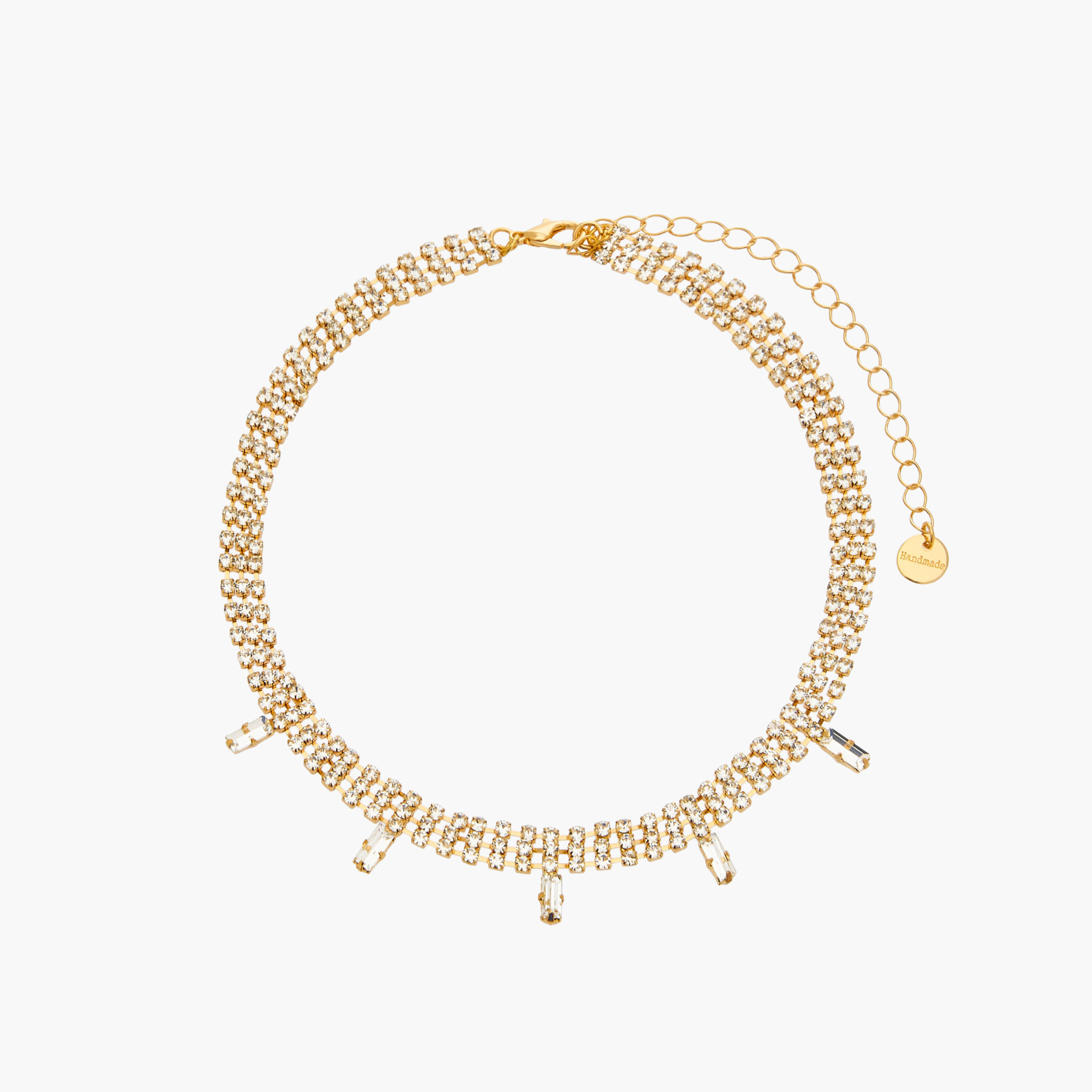 Set of 3 - Stone Embellished Gold Tone Necklace and Earrings-women-watchesandjewellery-jewellery-jewellerysets-image-3