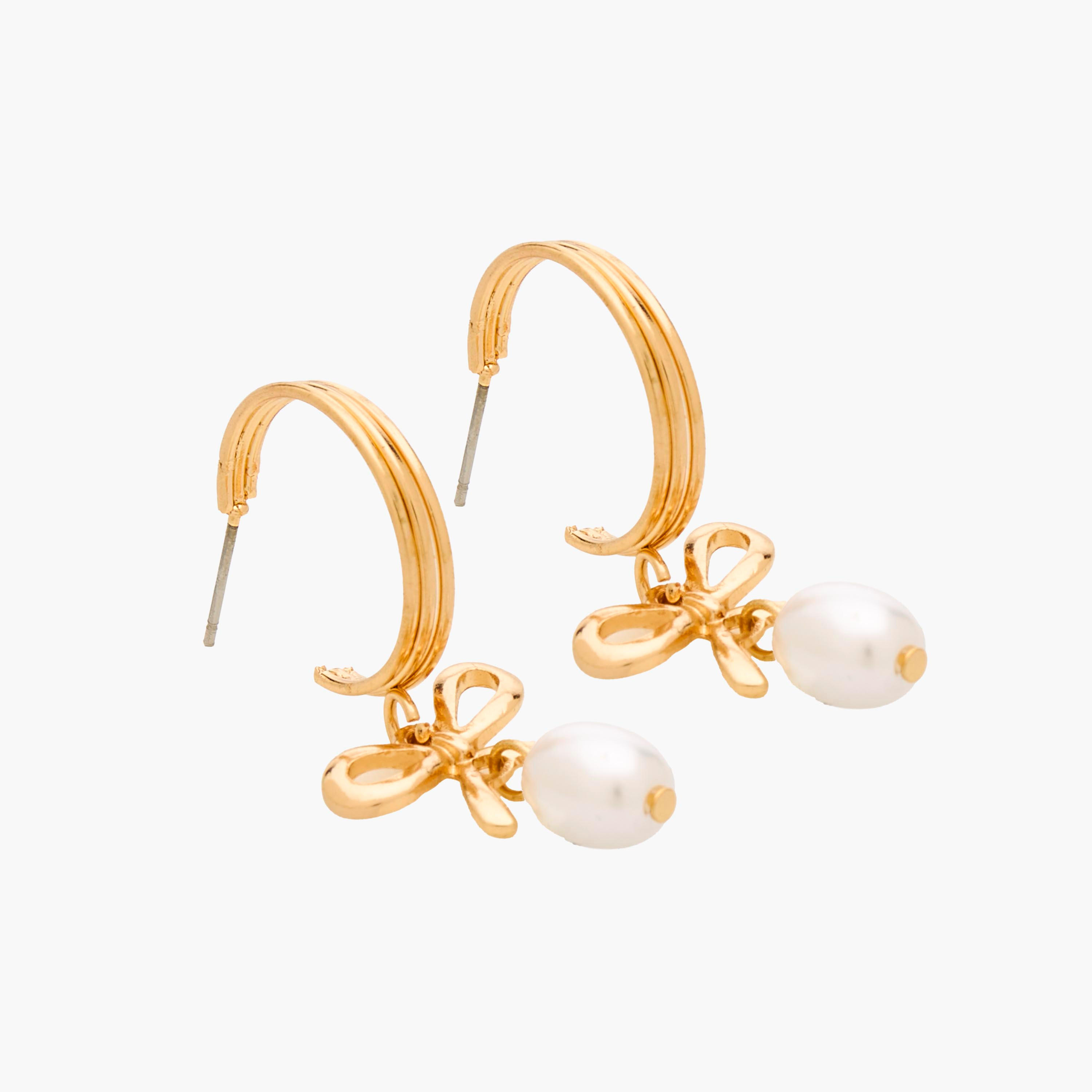 حلقان بتشطيب ميتاليك طوق بمكبس إغلاق خلفي - طقم 3 أزواج-women-watchesandjewellery-jewellery-earrings-image-2