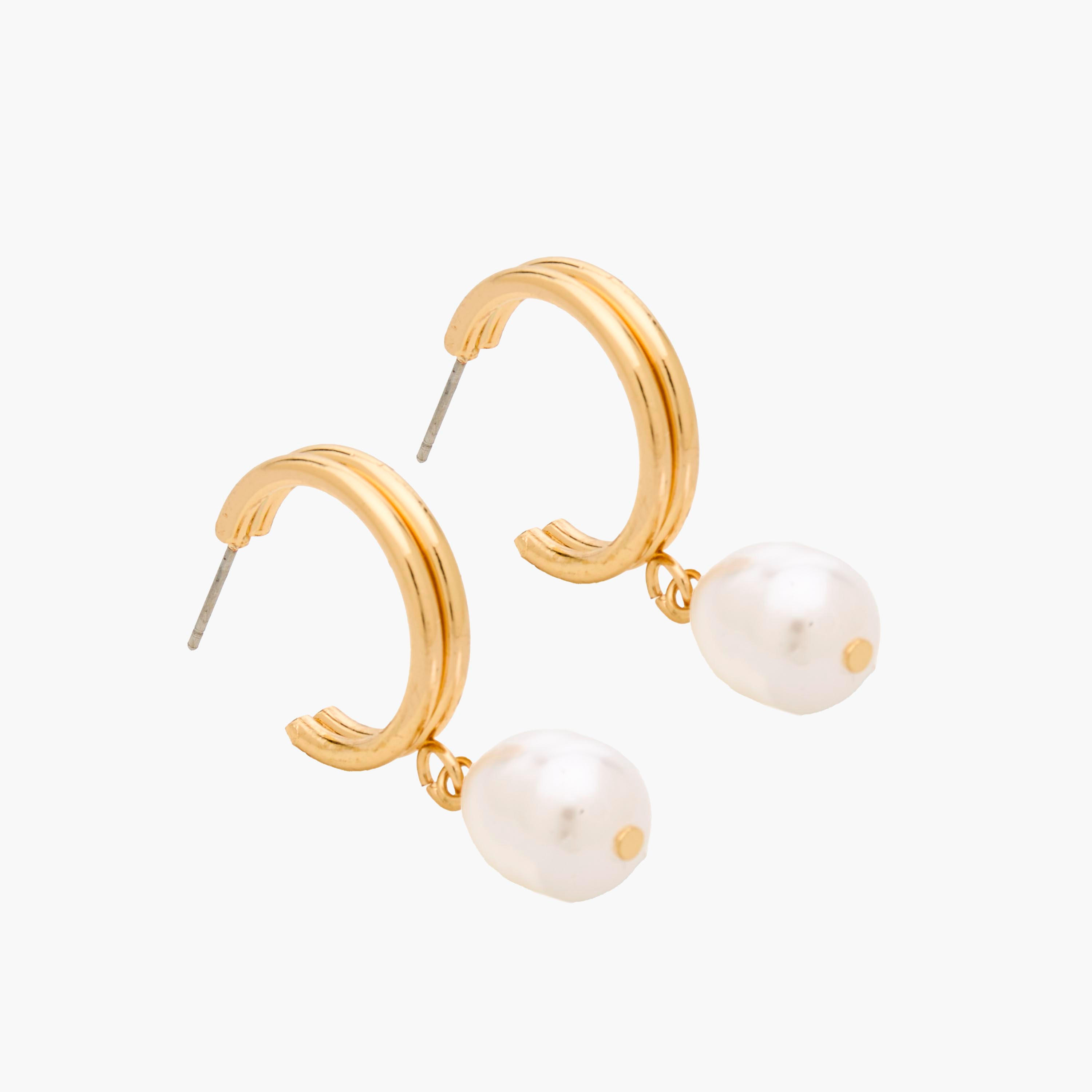 حلقان بتشطيب ميتاليك طوق بمكبس إغلاق خلفي - طقم 3 أزواج-women-watchesandjewellery-jewellery-earrings-image-4
