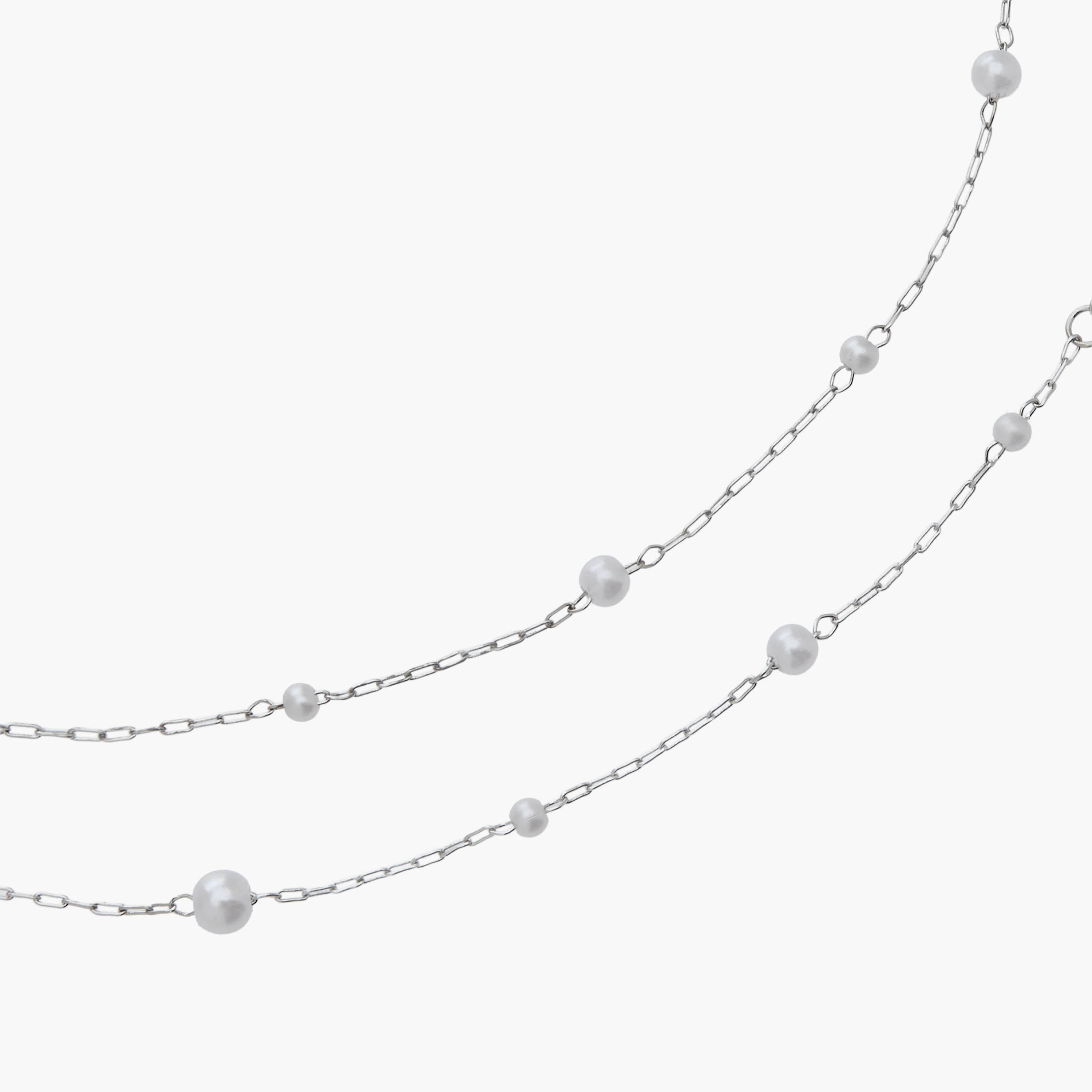 Set of 2 - Silver Tone Necklace with Pearl Detail-women-watchesandjewellery-jewellery-necklacesandpendants-image-5