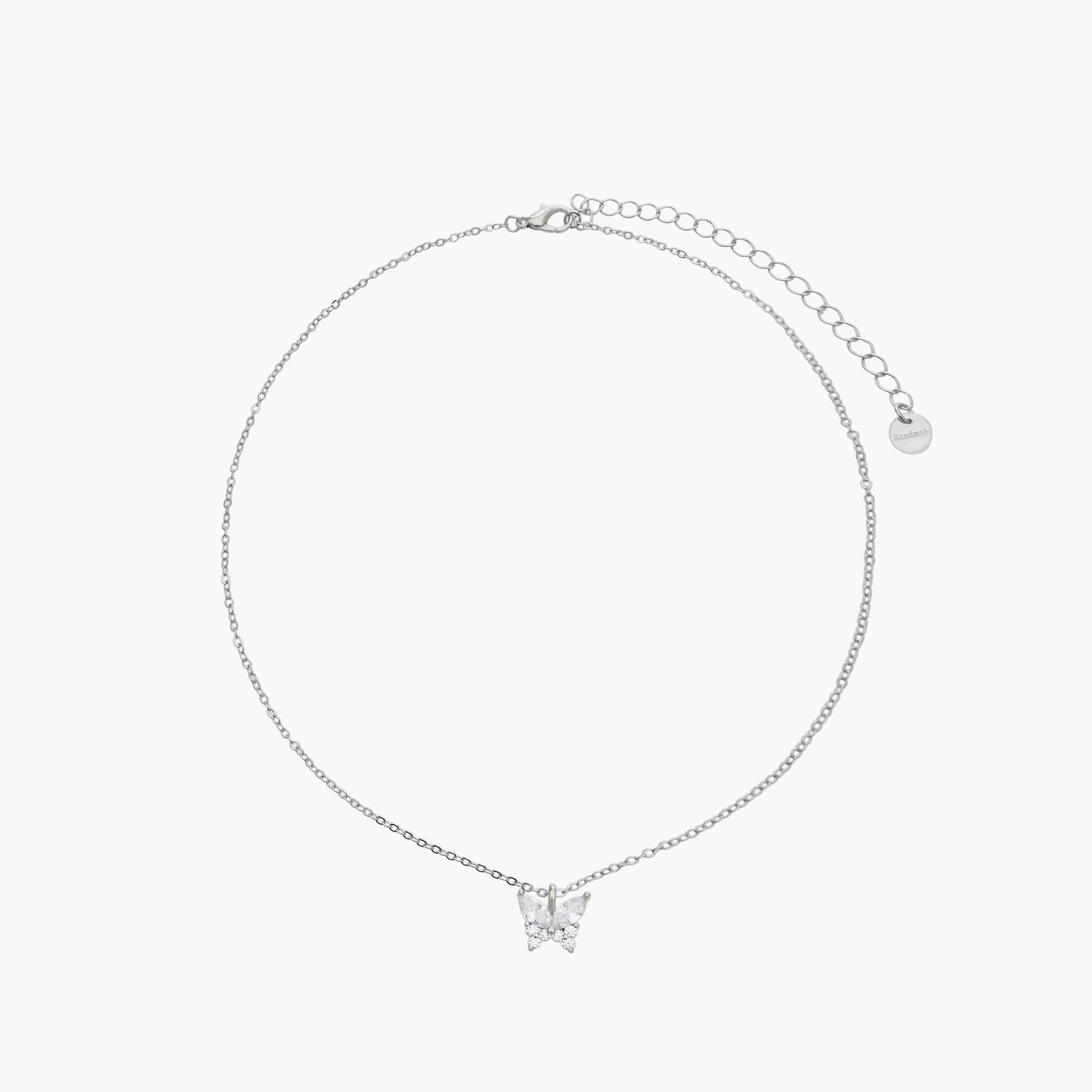 Set of 2 - Cubic Zirconia Stone Embellished Butterfly Pendant Necklace and Earrings-women-watchesandjewellery-jewellery-jewellerysets-image-2
