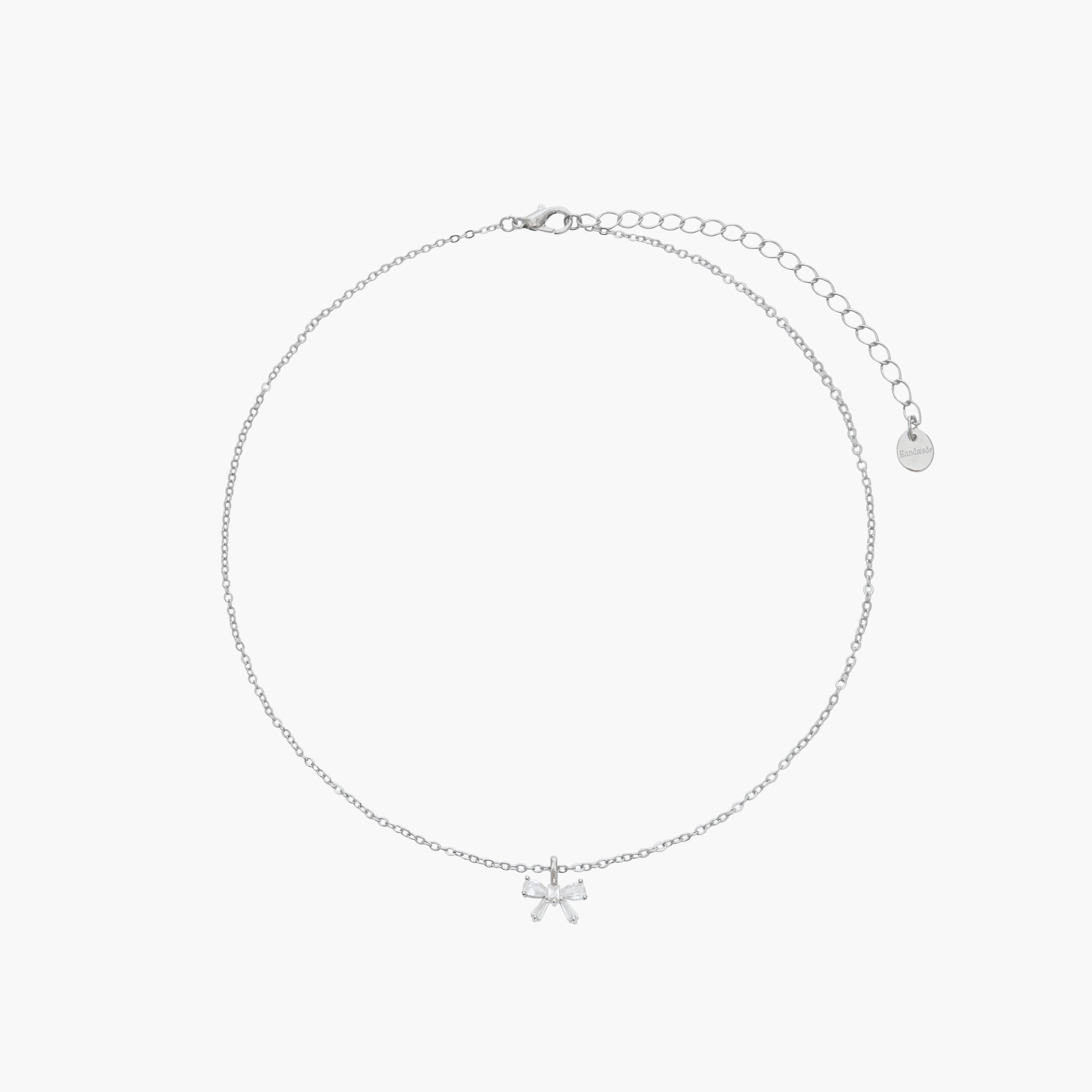 Set of 2 - Cubic Zirconia Embellished Bow Pendant Necklace and Earrings-women-watchesandjewellery-jewellery-jewellerysets-image-2