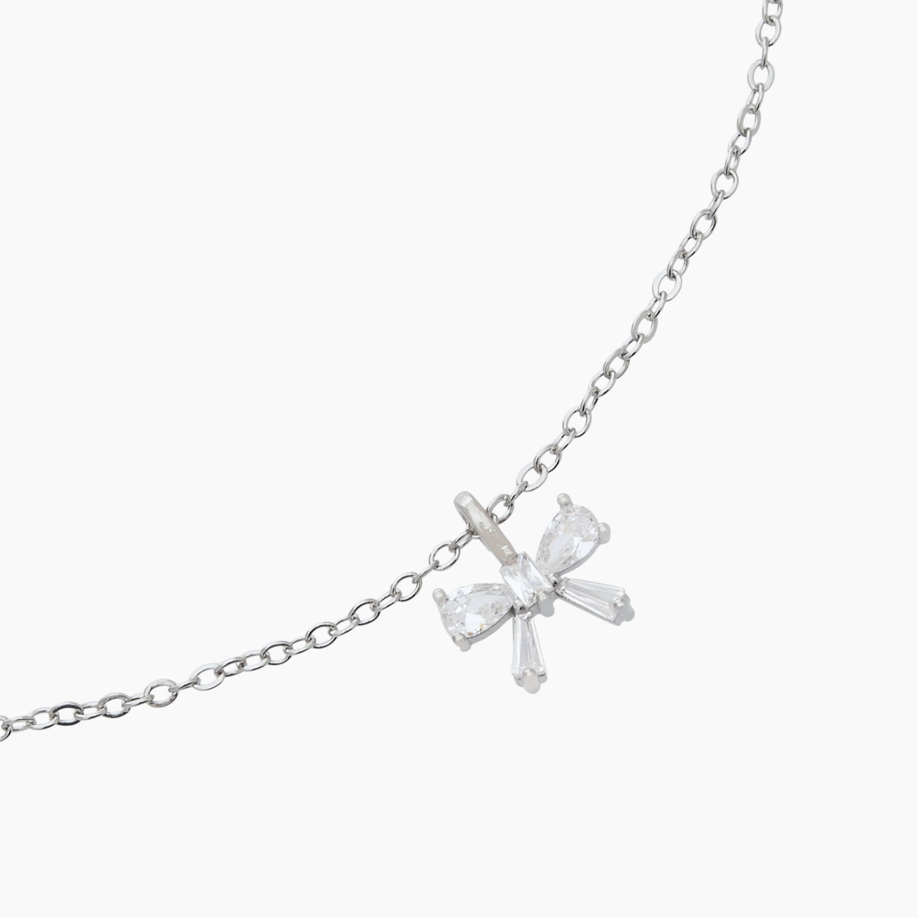 Set of 2 - Cubic Zirconia Embellished Bow Pendant Necklace and Earrings-women-watchesandjewellery-jewellery-jewellerysets-image-7