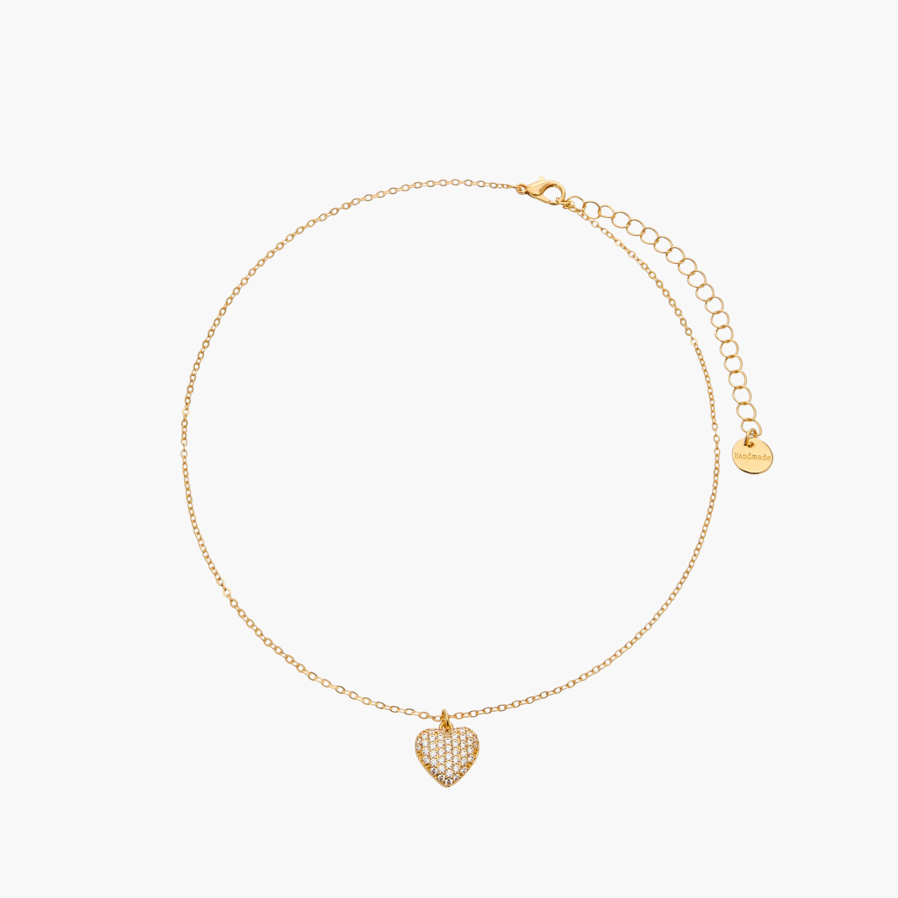 Set of 2 - Cubic Zirconia Stone Embellished Heart Pendant Necklace and Earrings-women-watchesandjewellery-jewellery-jewellerysets-image-2