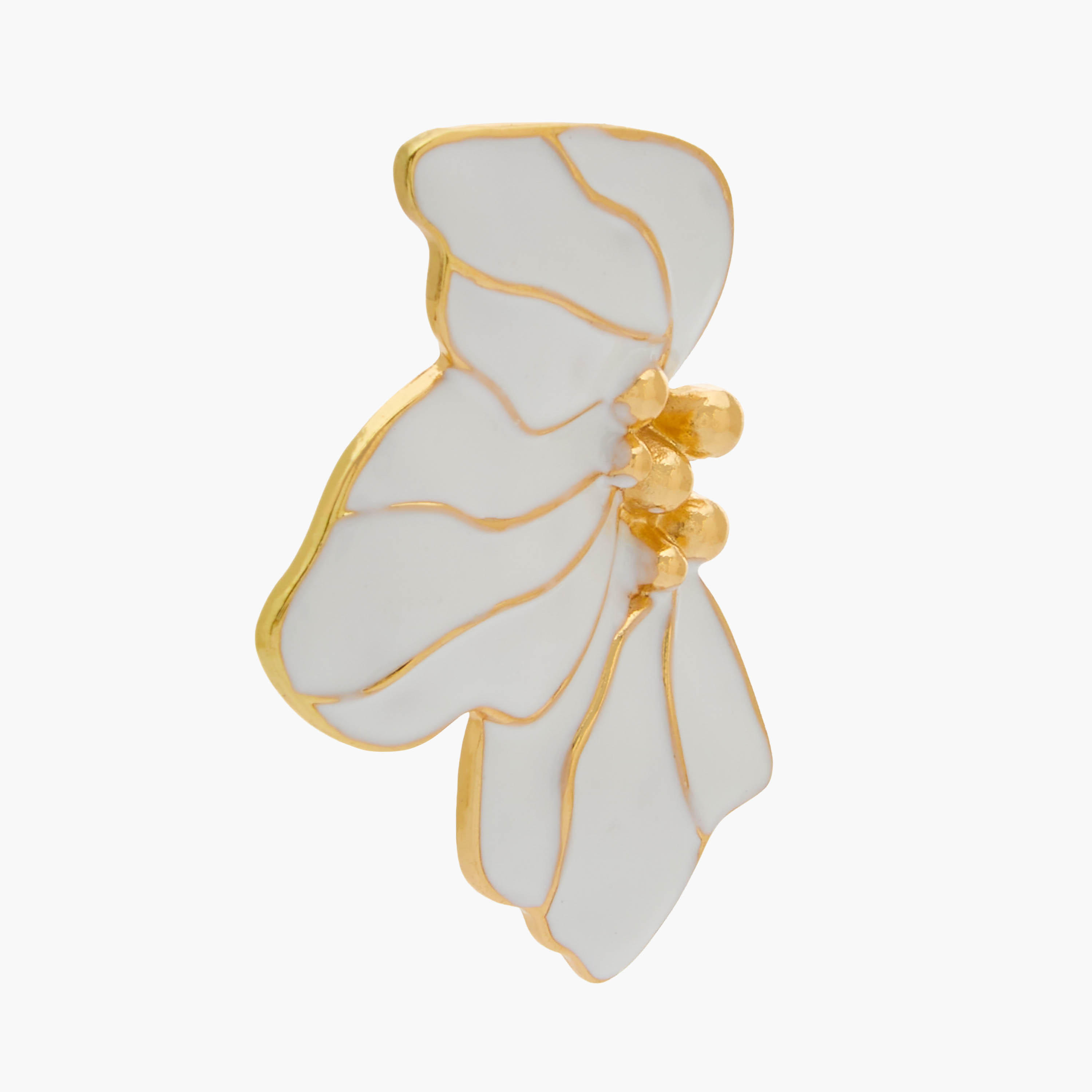 Gold Tone Floral Embellished Earrings with Pushback Closure-women-watchesandjewellery-jewellery-earrings-image-5