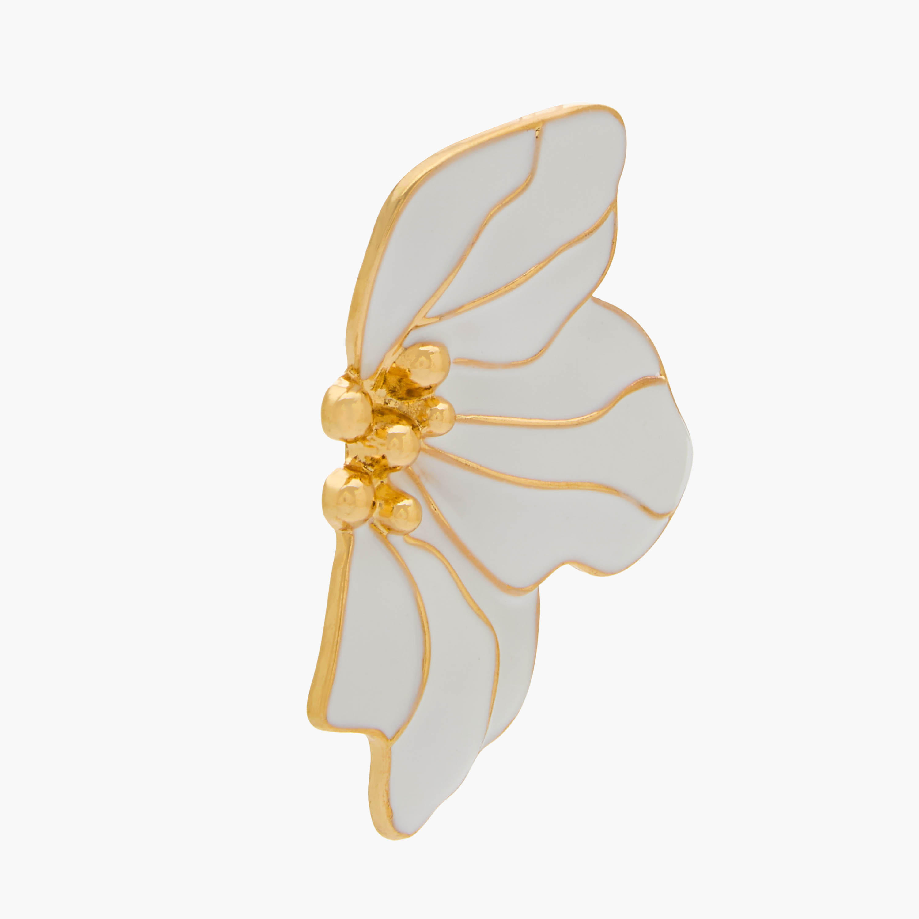 Gold Tone Floral Embellished Earrings with Pushback Closure-women-watchesandjewellery-jewellery-earrings-image-6