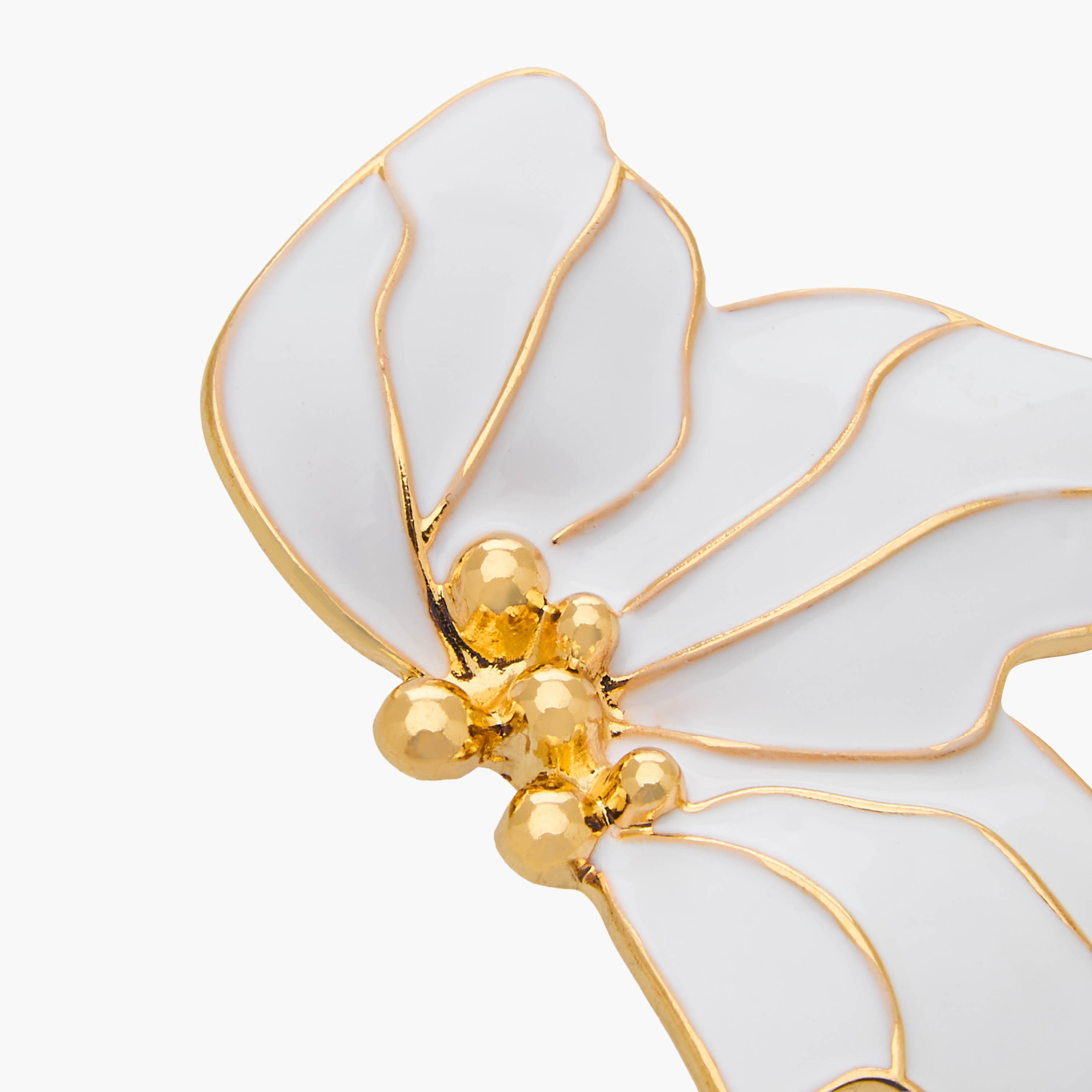 Gold Tone Floral Embellished Earrings with Pushback Closure-women-watchesandjewellery-jewellery-earrings-image-7