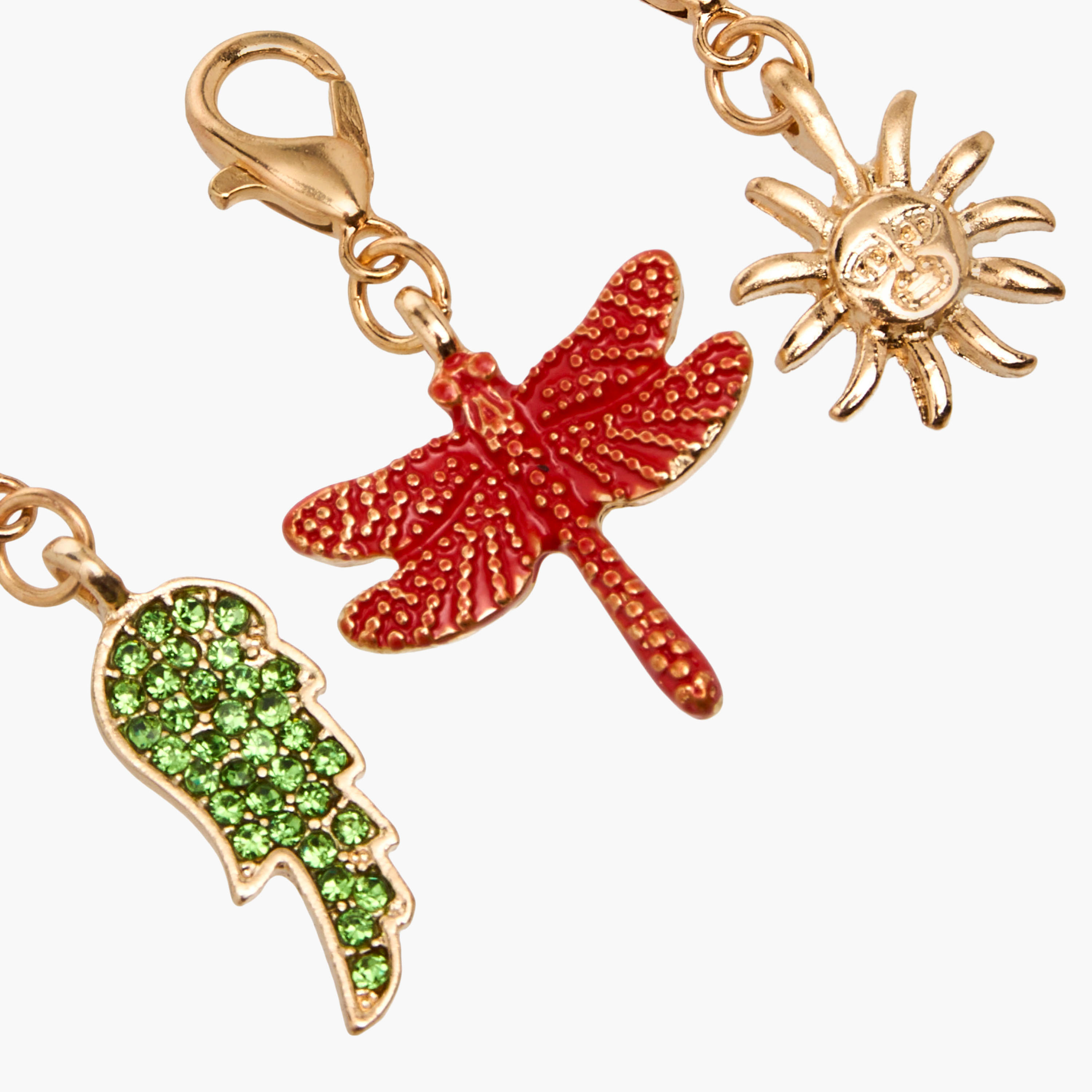 Set of 3 - Gold Tone Embellished Charm with Lobster Clasp-women-watchesandjewellery-jewellery-necklacesandpendants-image-5