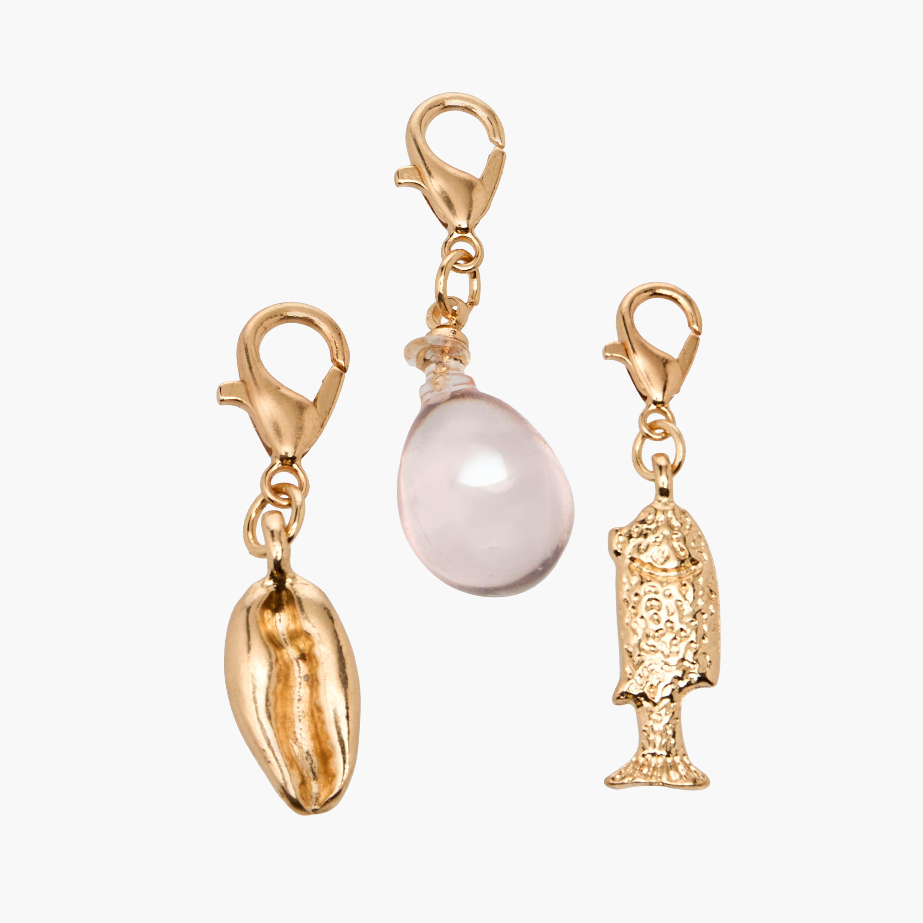 Set of 3 - Gold Tone Charm with Lobster Clasp-women-watchesandjewellery-jewellery-necklacesandpendants-image-1