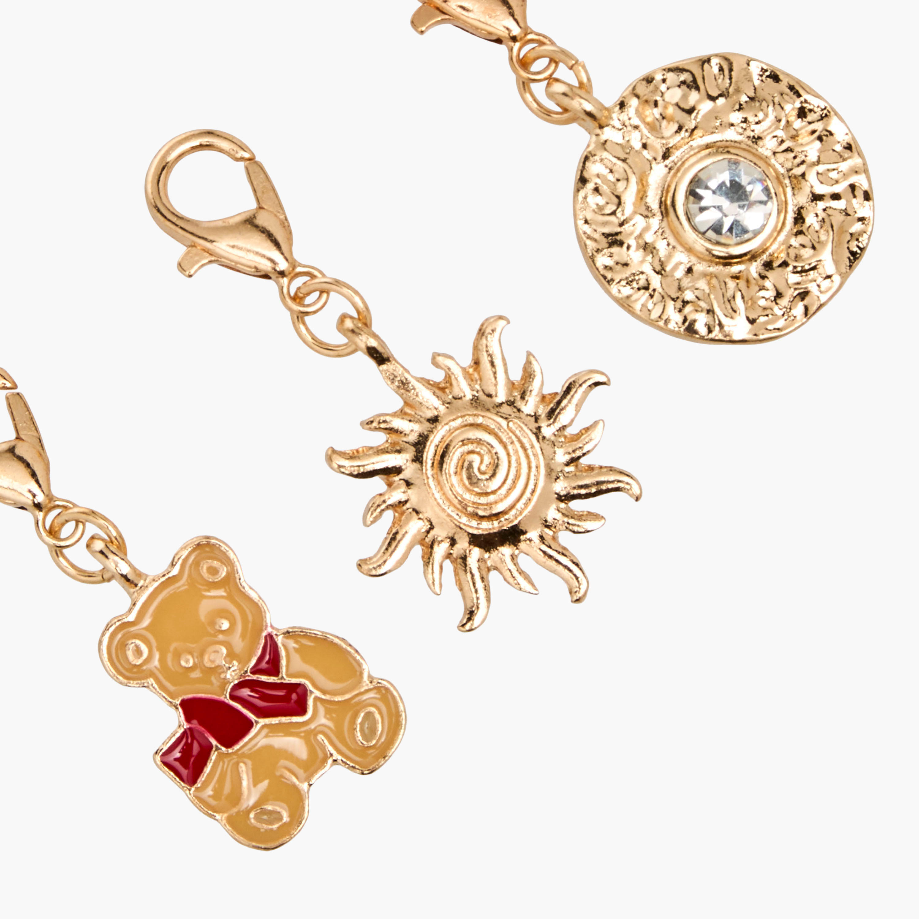 دلايات ذهبية بقفل إغلاق - طقم من 3 قطع-women-watchesandjewellery-jewellery-necklacesandpendants-image-6