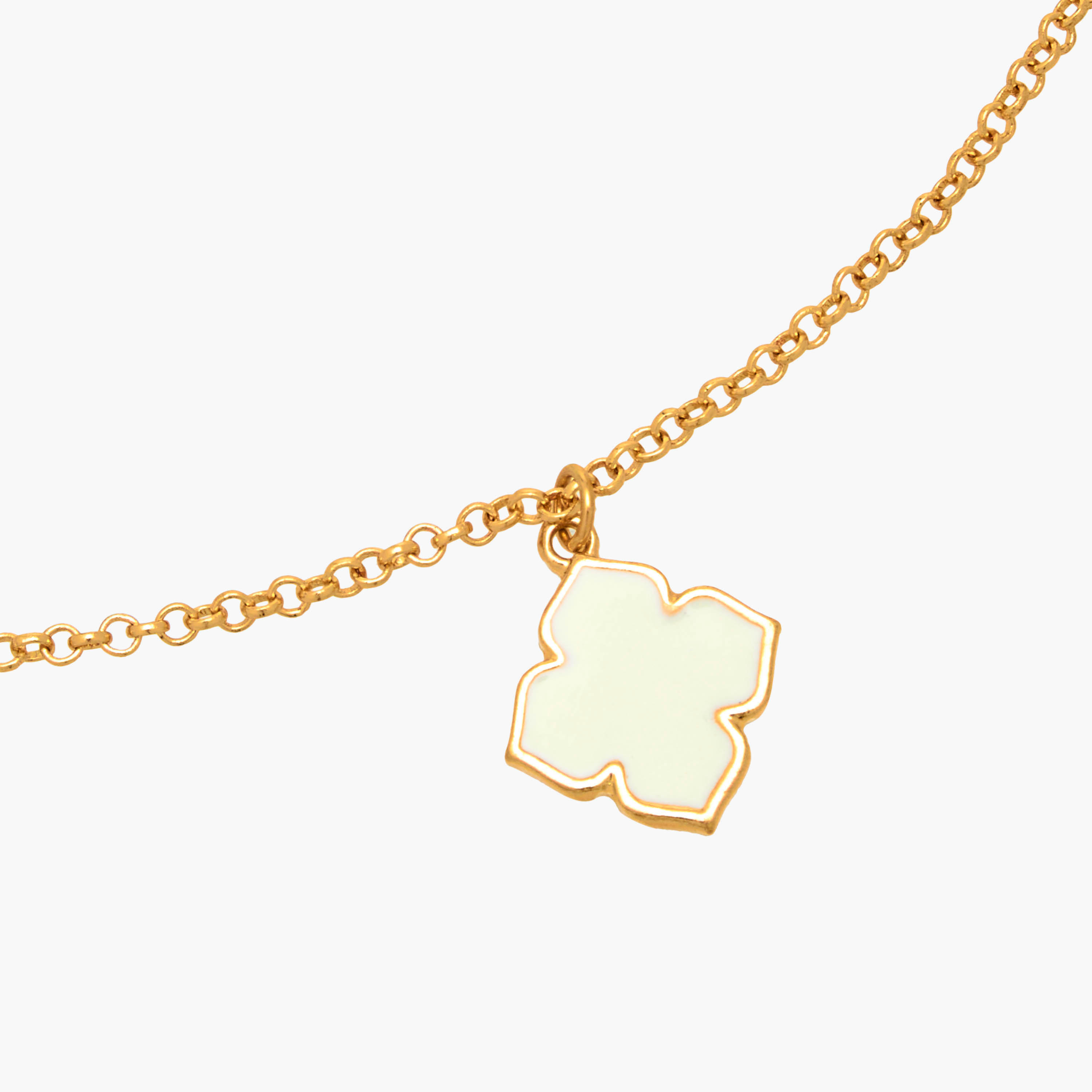 Gold Tone Necklace with Clover Pendant-women-watchesandjewellery-jewellery-necklacesandpendants-image-3