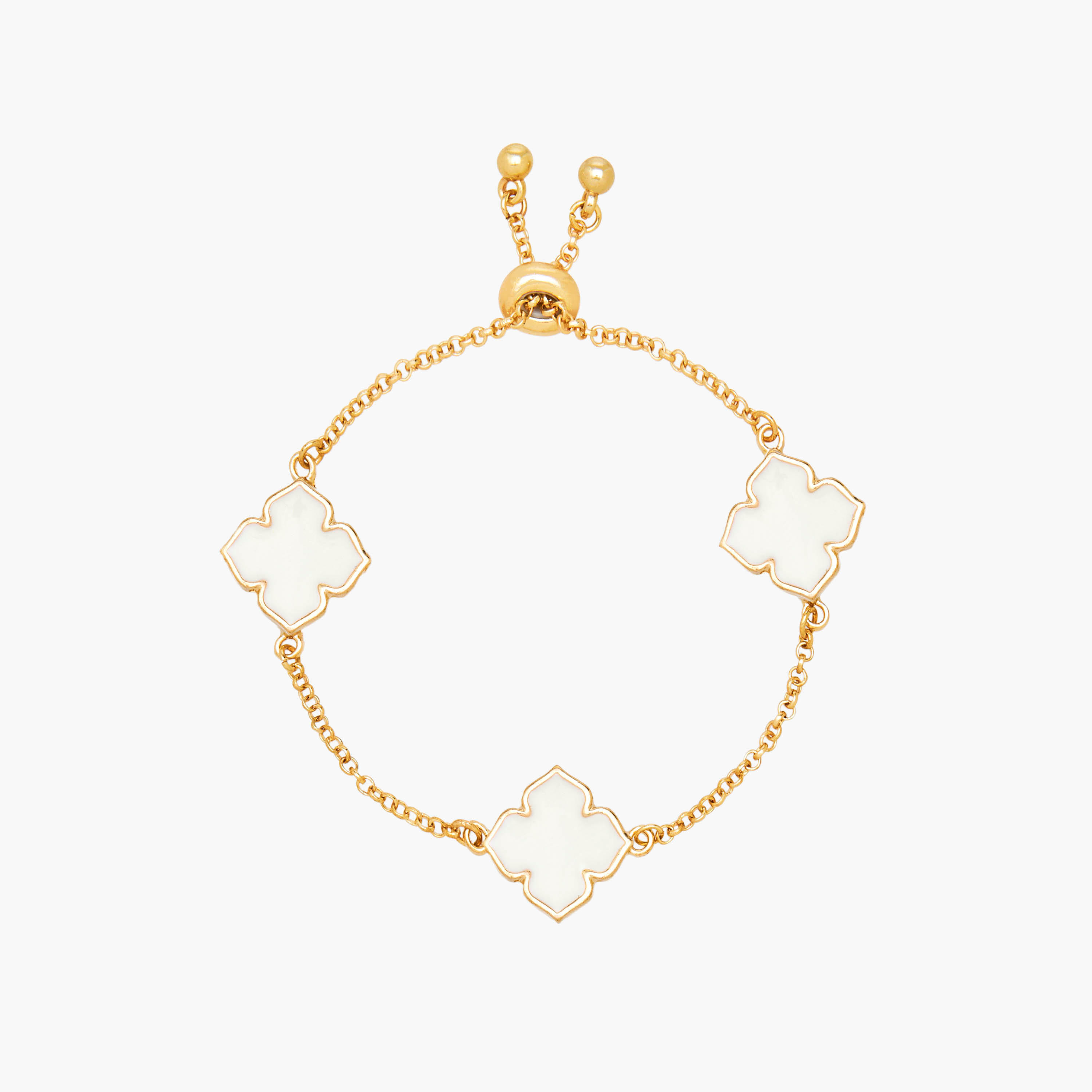 Gold Tone Clover Charm Bracelet-women-watchesandjewellery-jewellery-banglesandbracelets-image-2